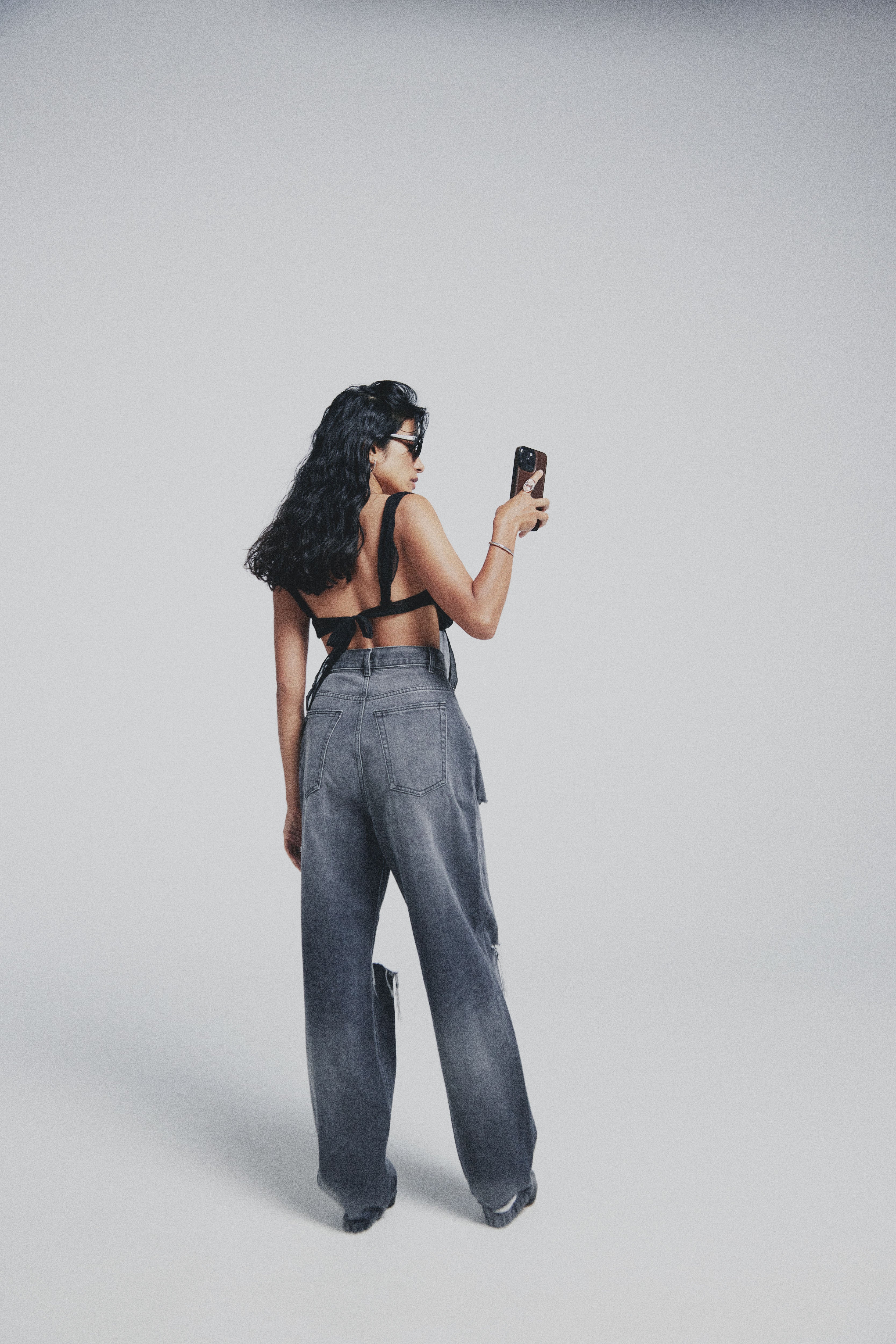 VINTAGE WIDE TAPERED GRAY CRUSH