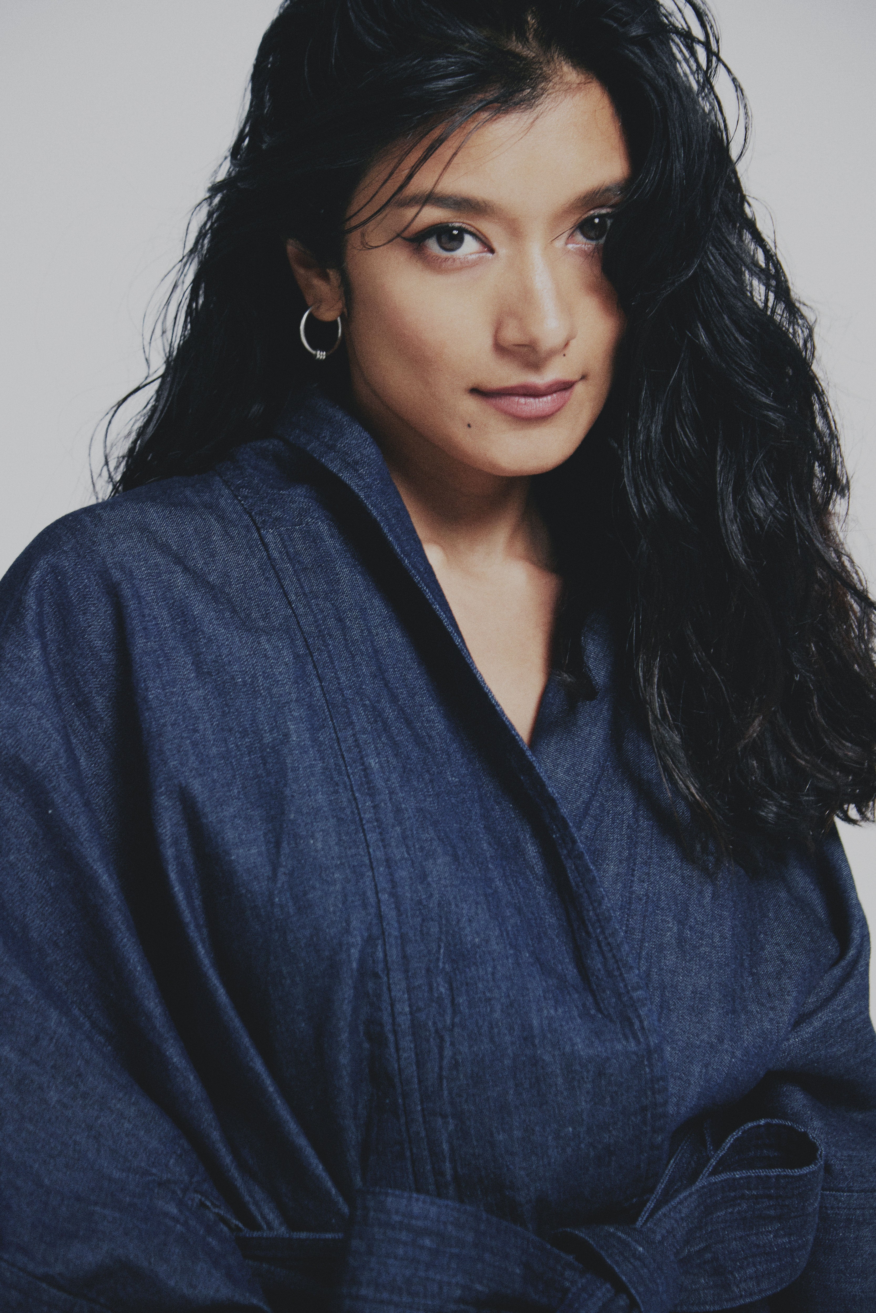 Kimono Light Weight Denim Jacket Indigo