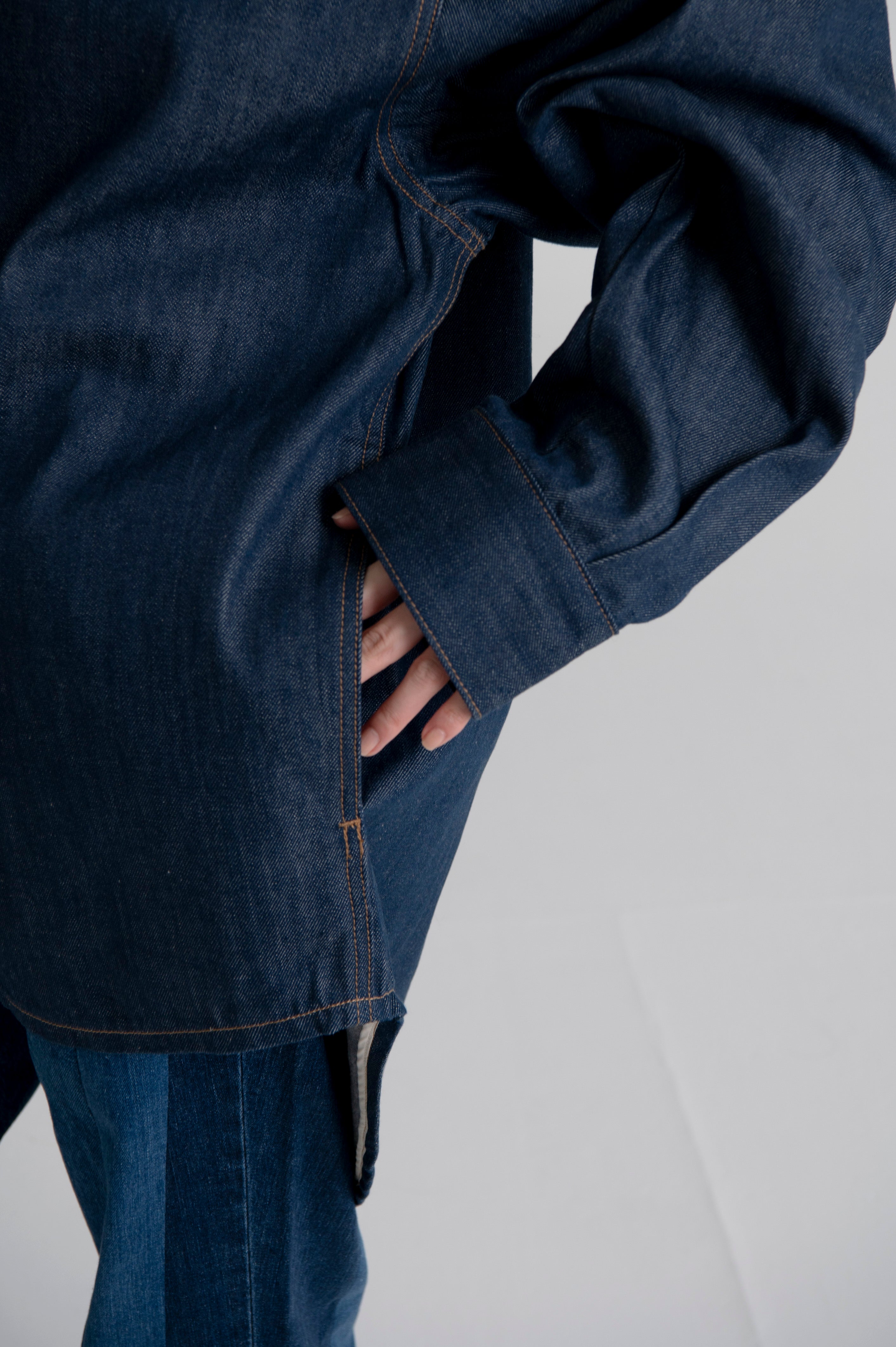 OVERSIZED DENIM SHIRT JACKET DARK INDIGO