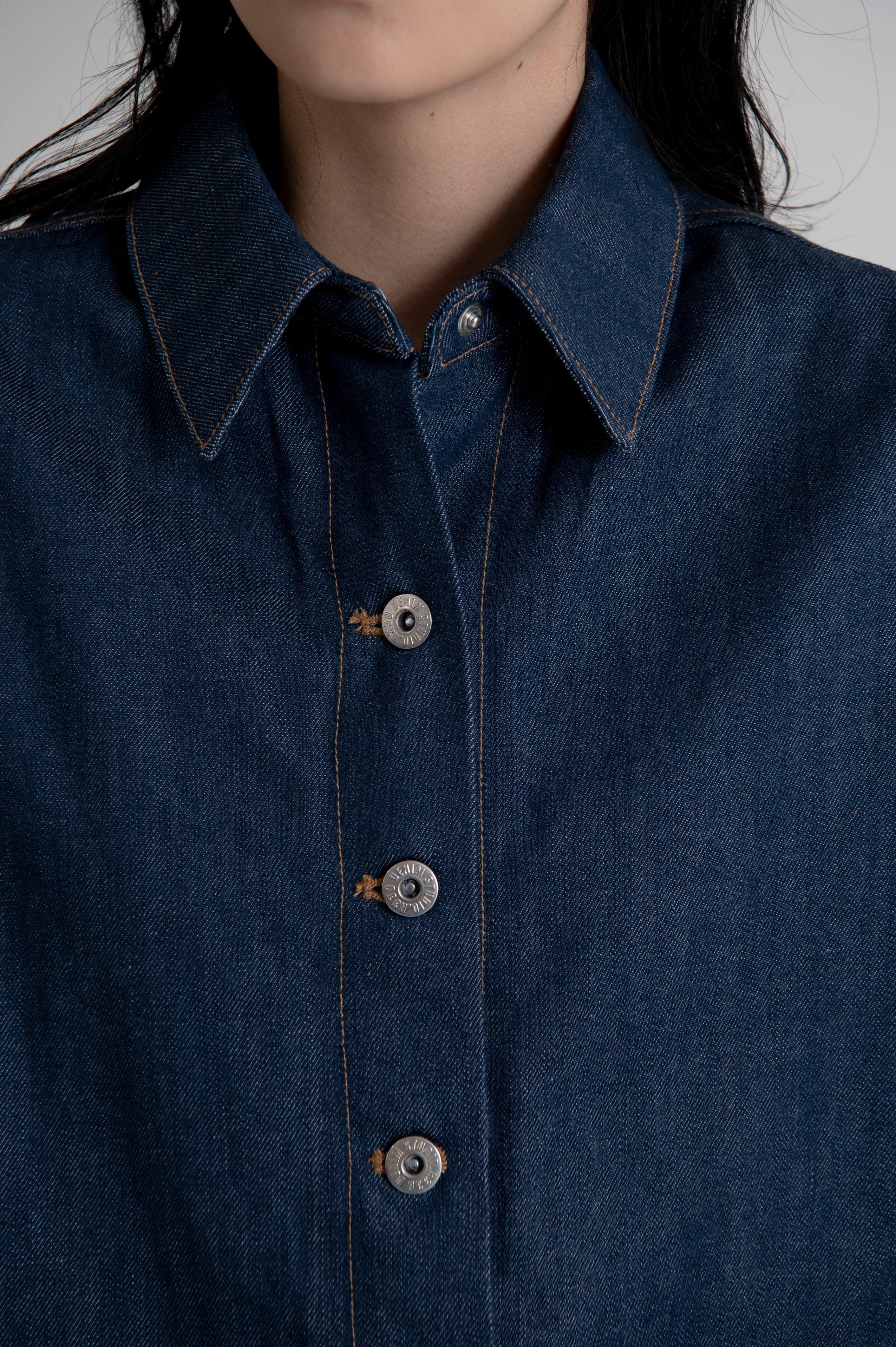 OVERSIZED DENIM SHIRT JACKET DARK INDIGO