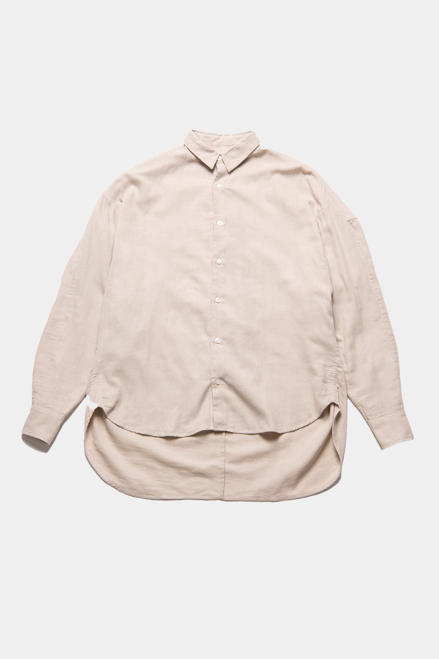 SHEER DOUBLE GAUZE SHIRT BEIGE