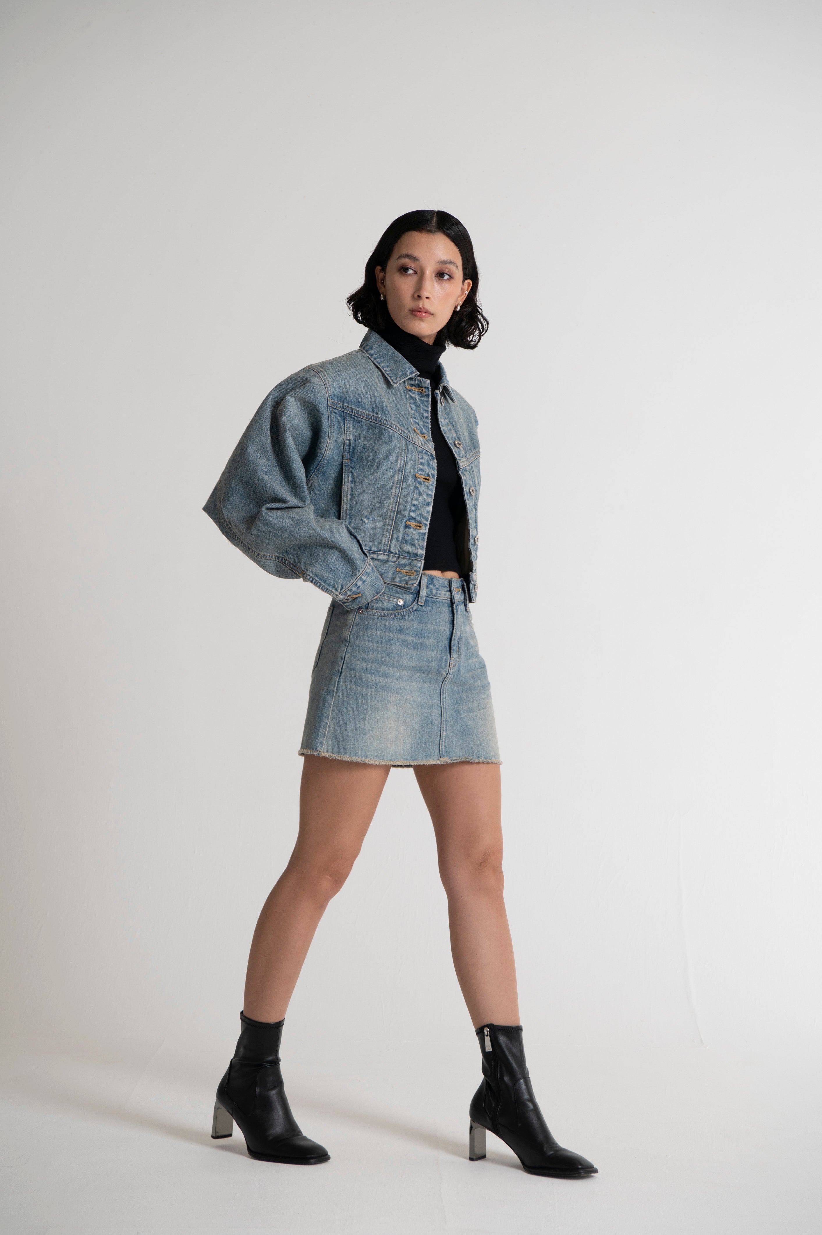 Dolman Sleeve Denim Jacket M. Indigo