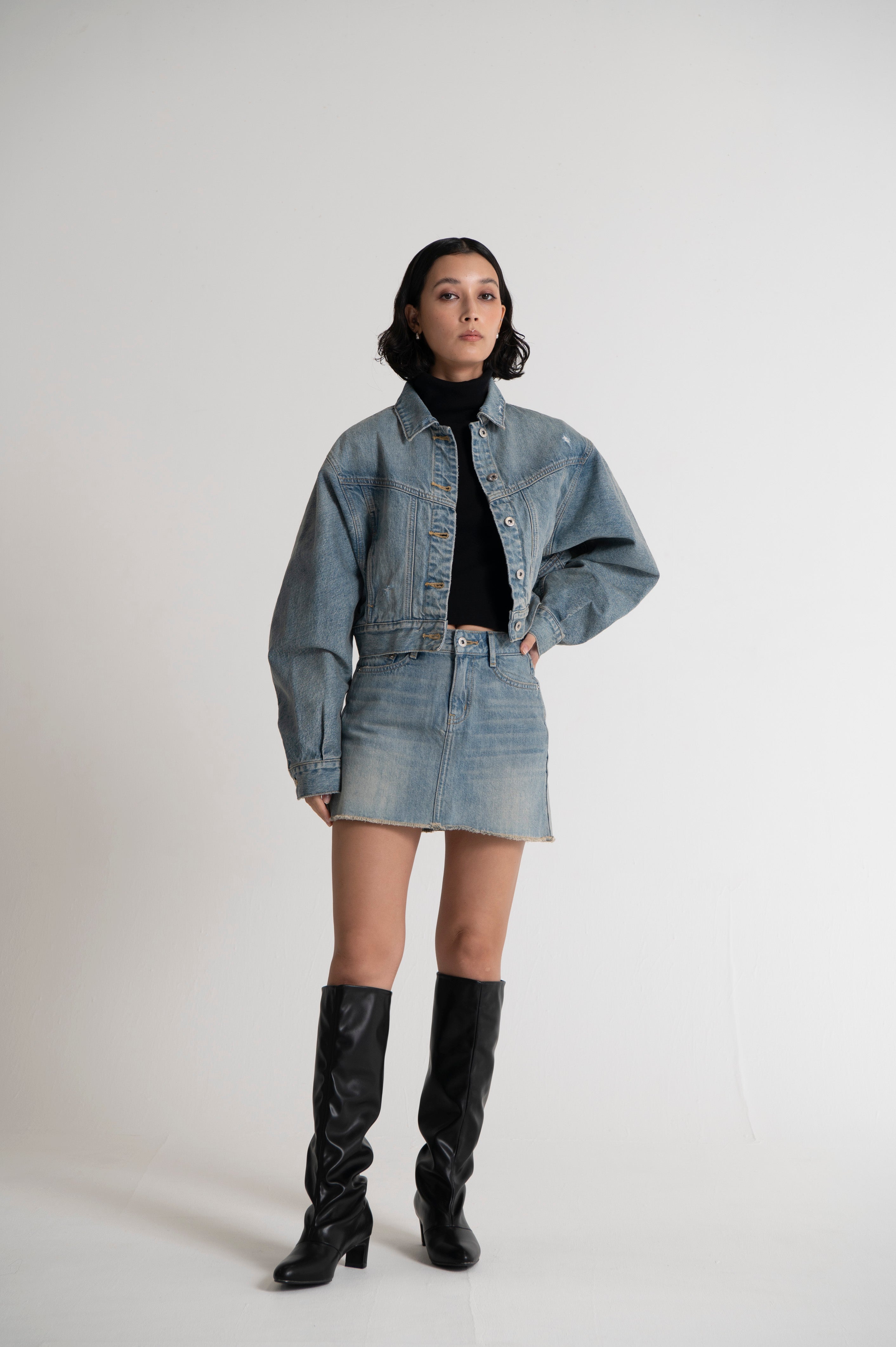 Dolman Sleeve Denim Jacket M. Indigo
