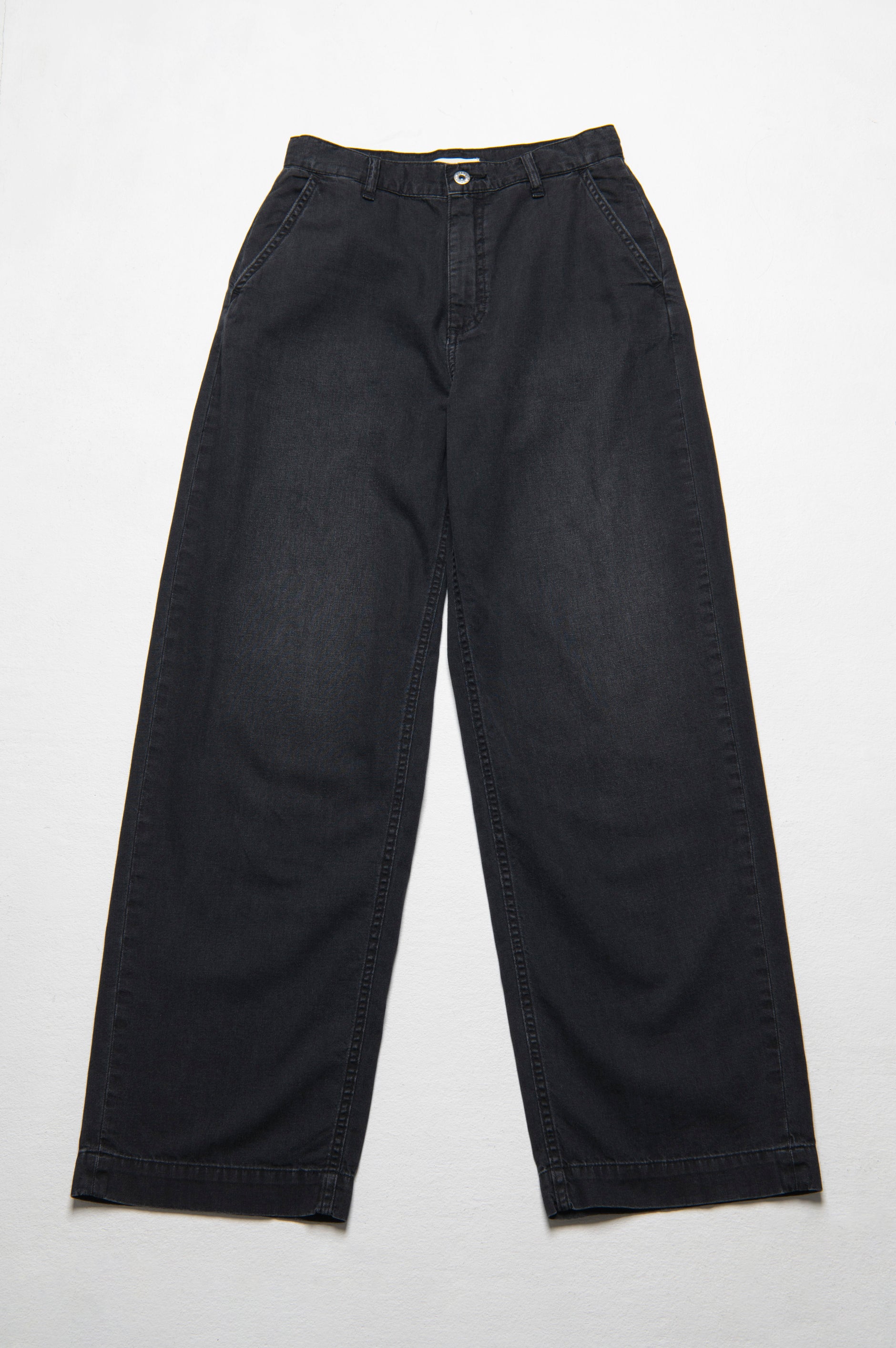 LIGHT WEIGHT DENIM TROUSERS BLACK