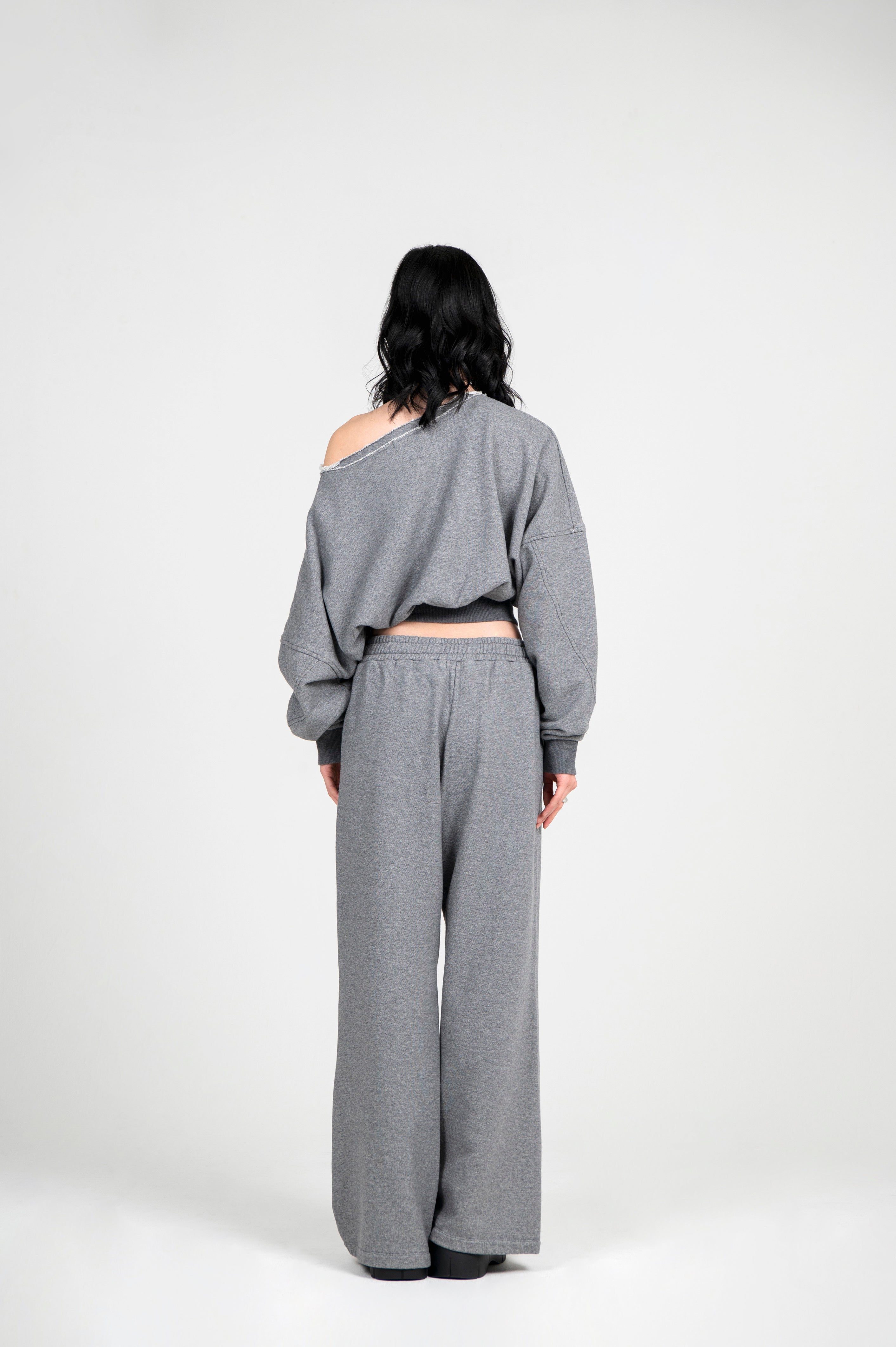 FRENCH TERRY LONG PANTS CHARCOAL