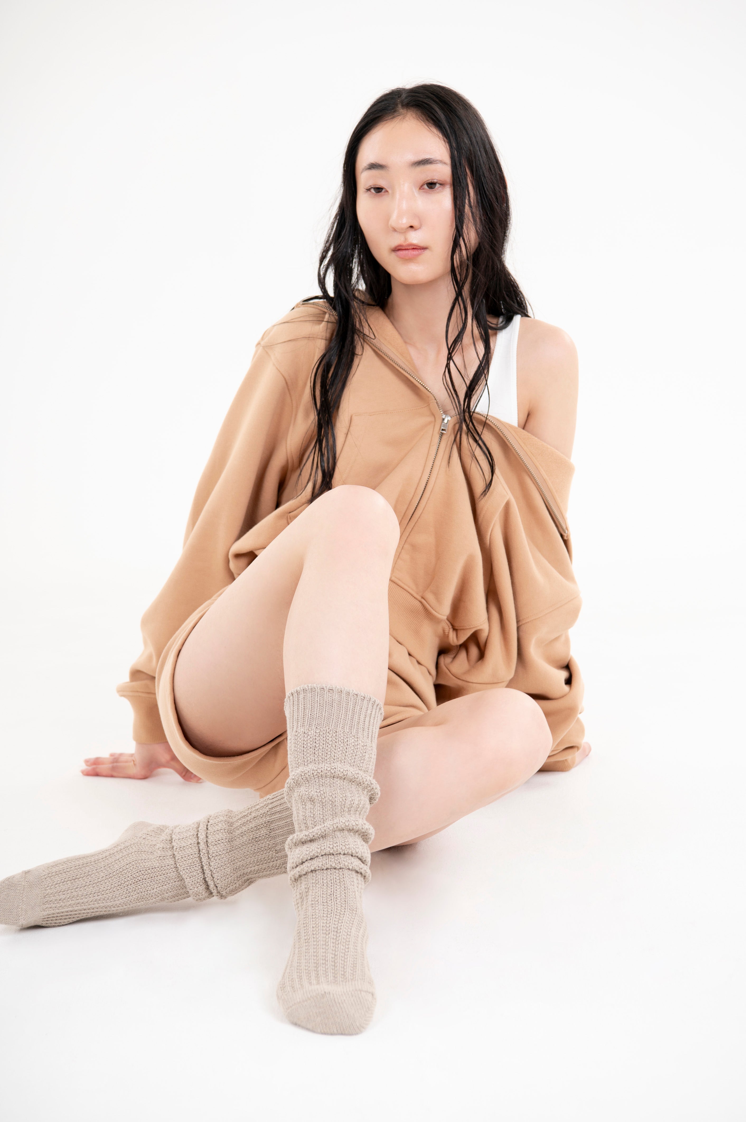 ECO LOOSE SOCKS KHAKI