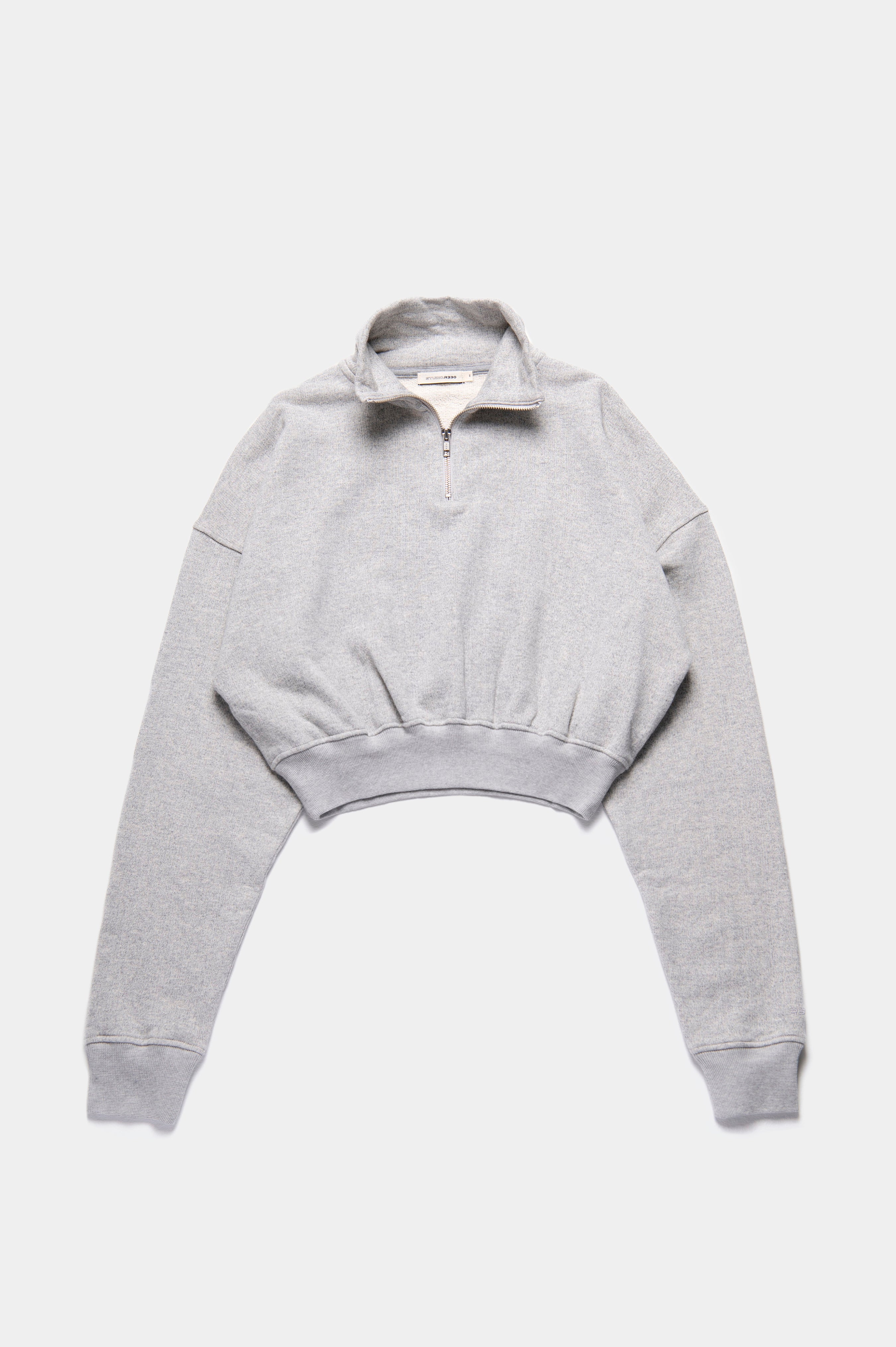 TSURIAMI CROPPED SWEAT H. ASH GREY