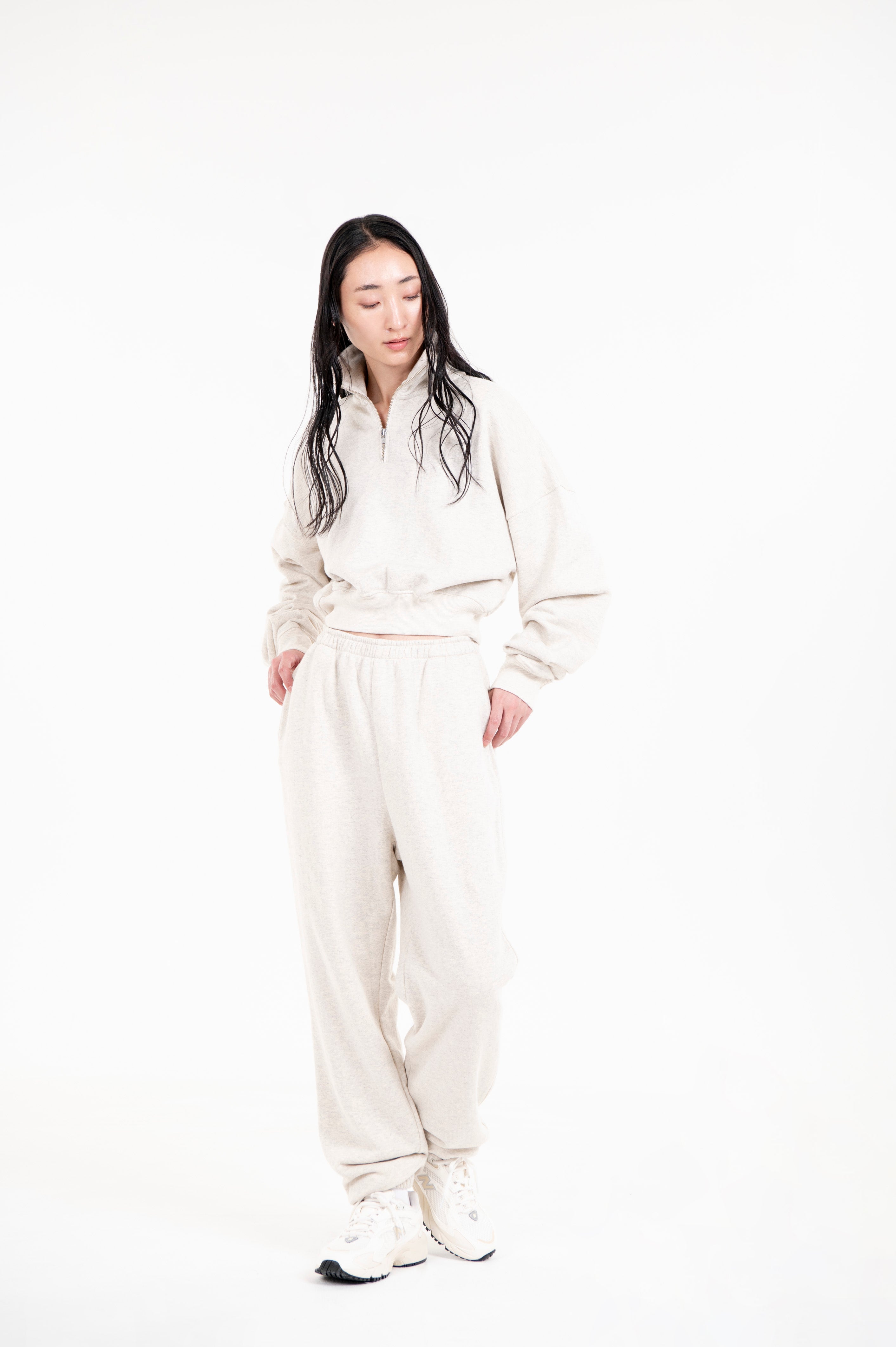 TSURIAMI CROPPED SWEAT OATMEAL