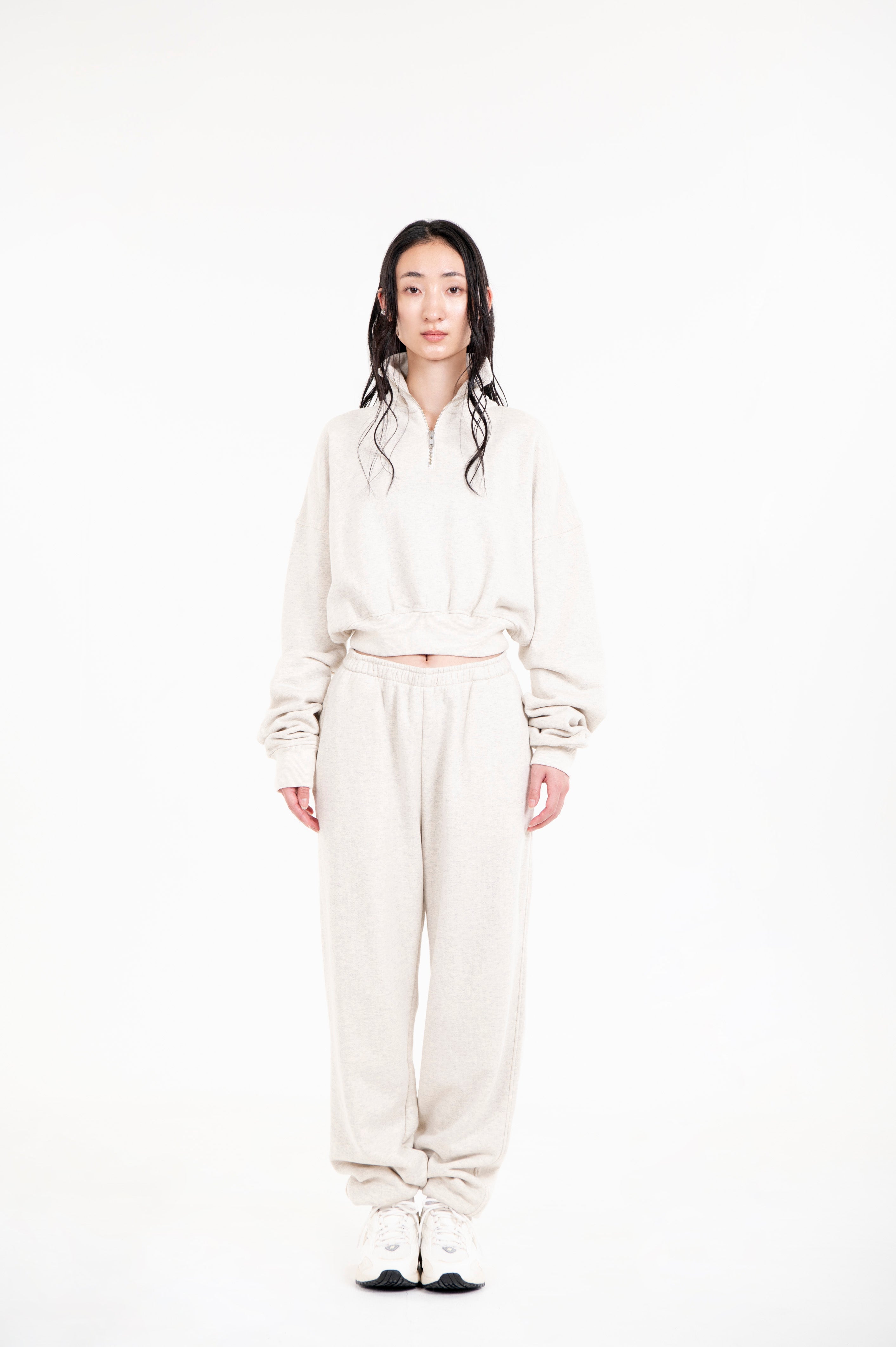 TSURIAMI CROPPED SWEAT OATMEAL