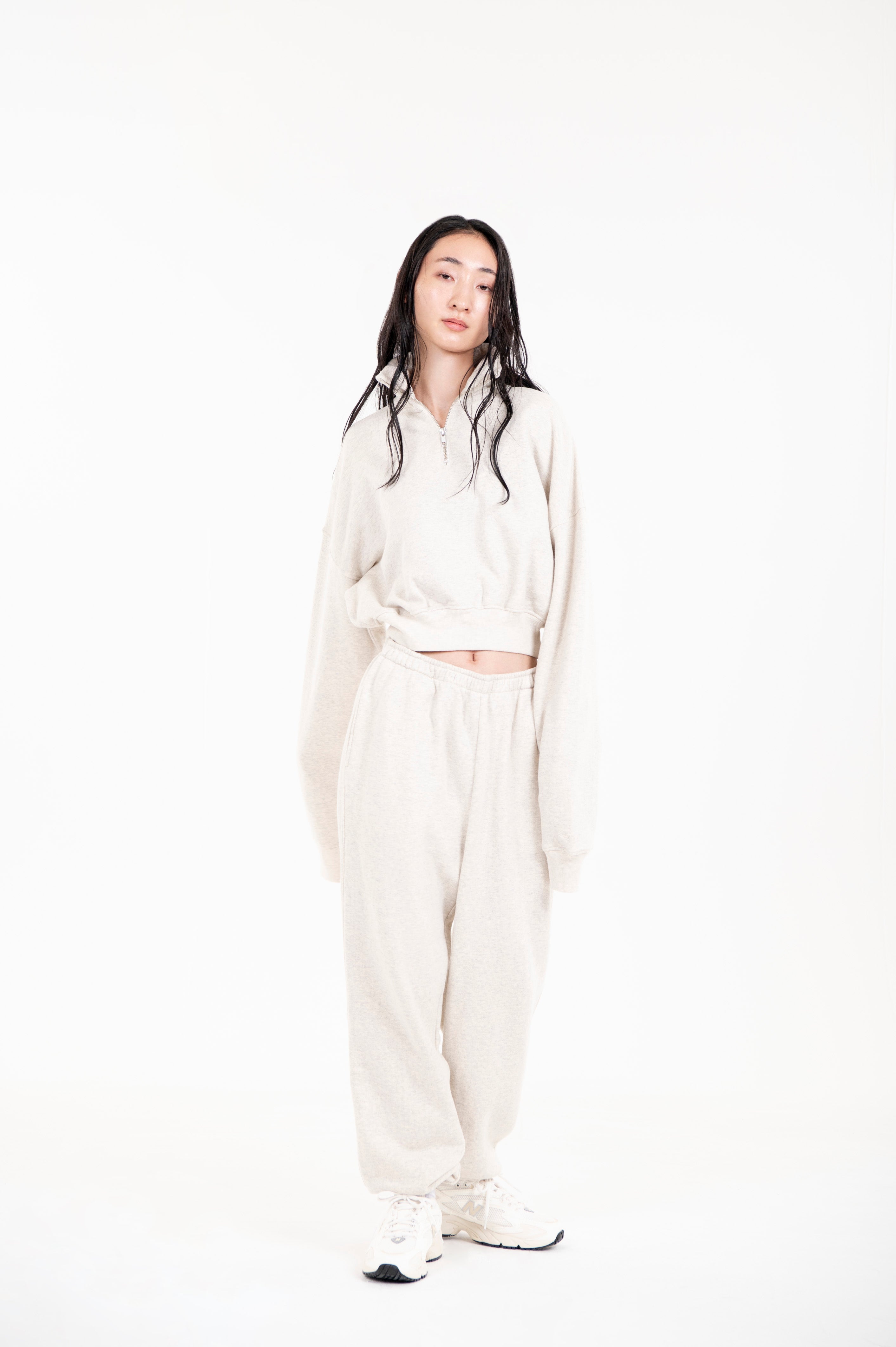 TSURIAMI CROPPED SWEAT OATMEAL