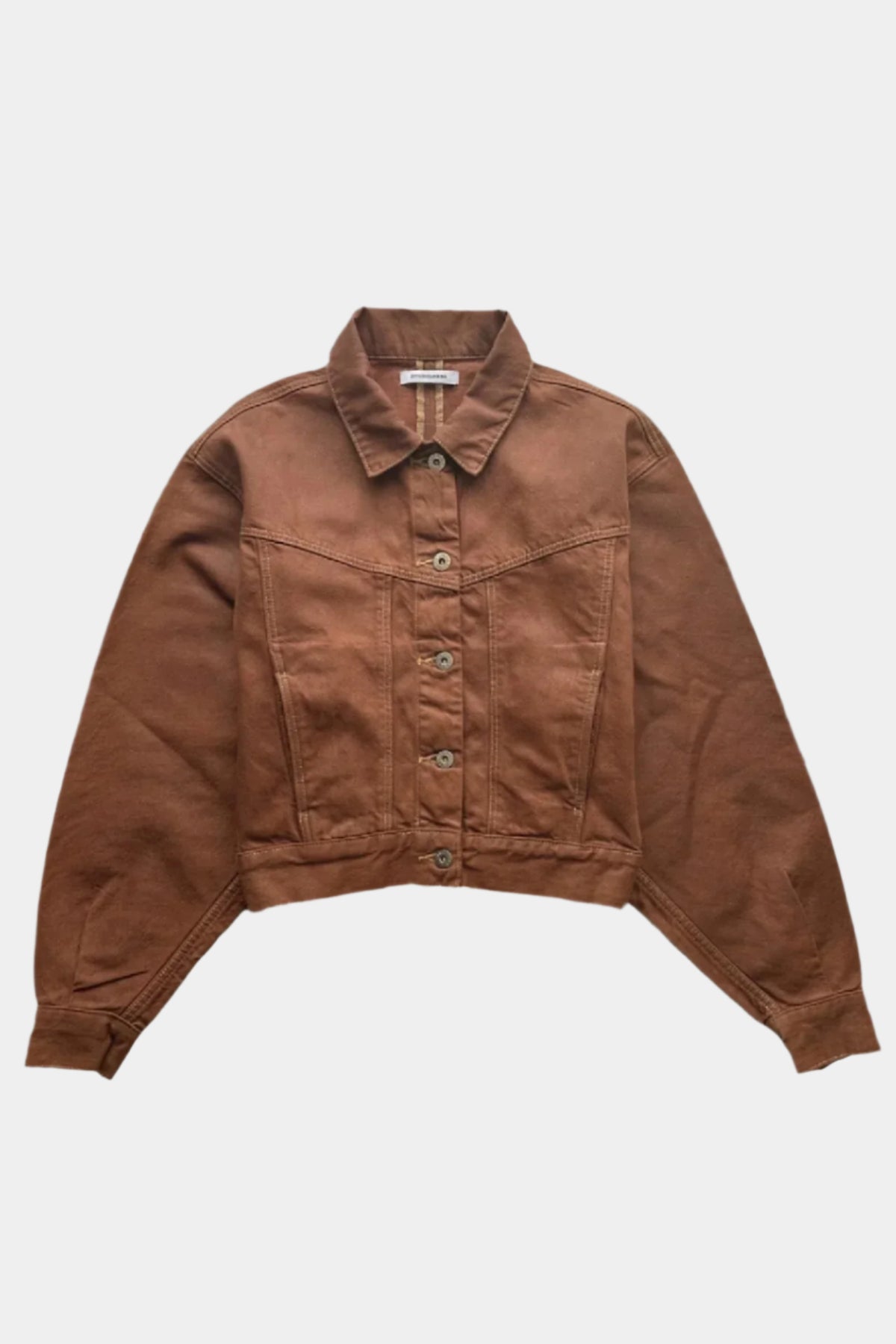 Coated Denim Jacket in Mocha