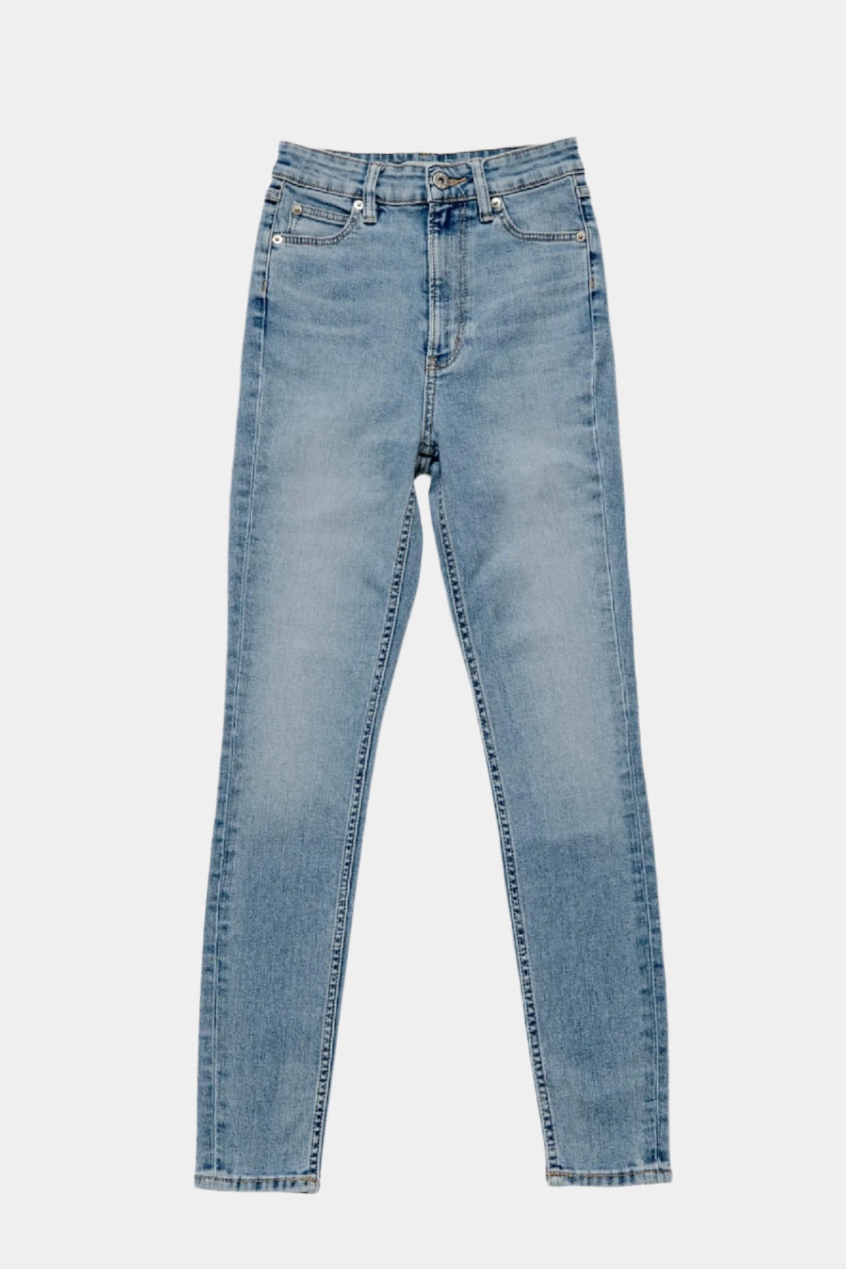 High Rise Skinny Vintage Wash Light Indigo
