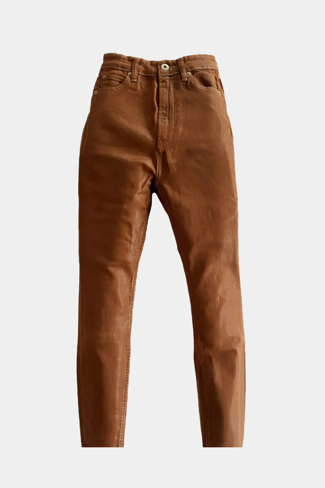 Coated High Rise Skinny Mocha