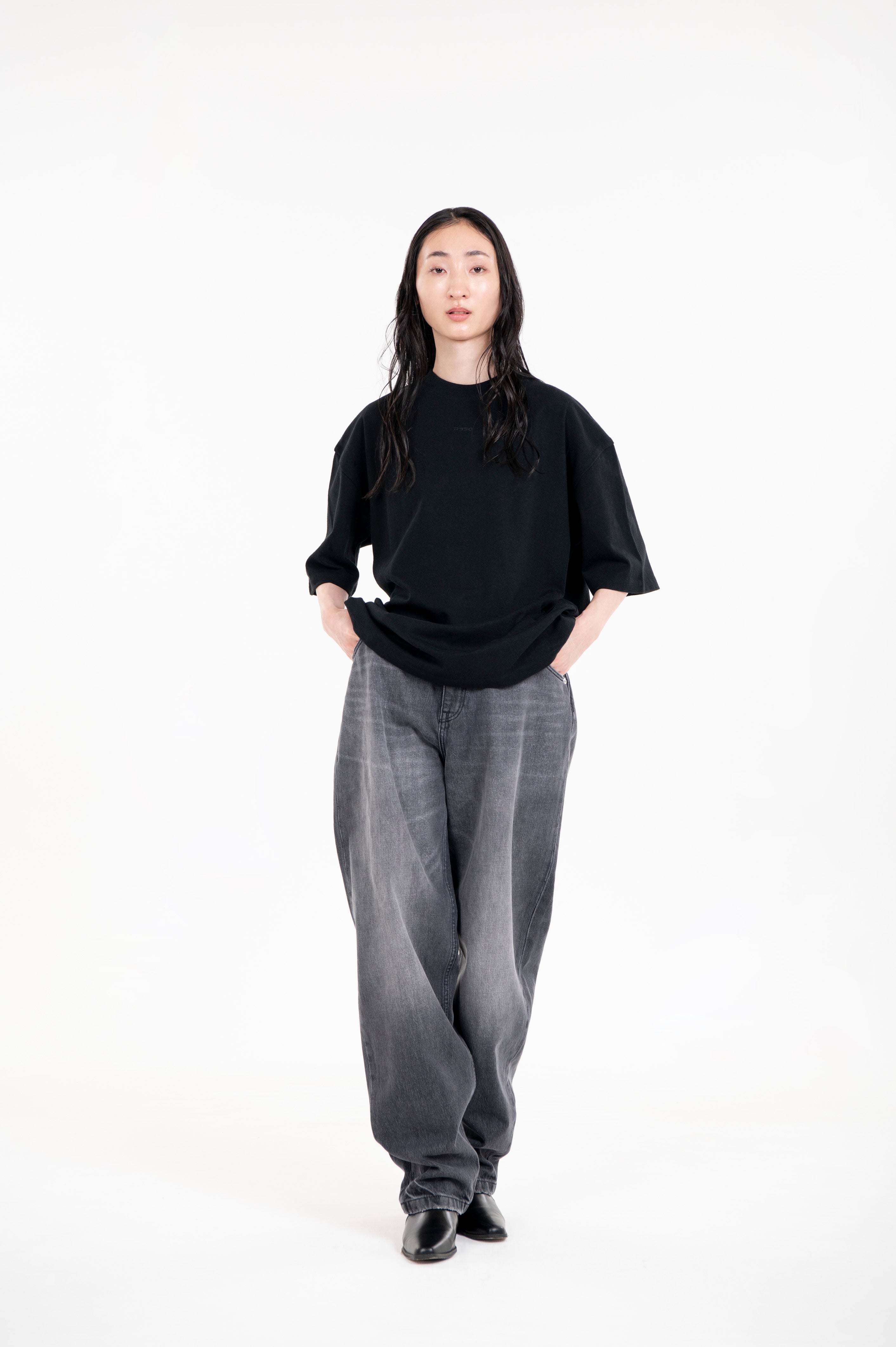 VINTAGE WIDE TAPERED CHARCOAL