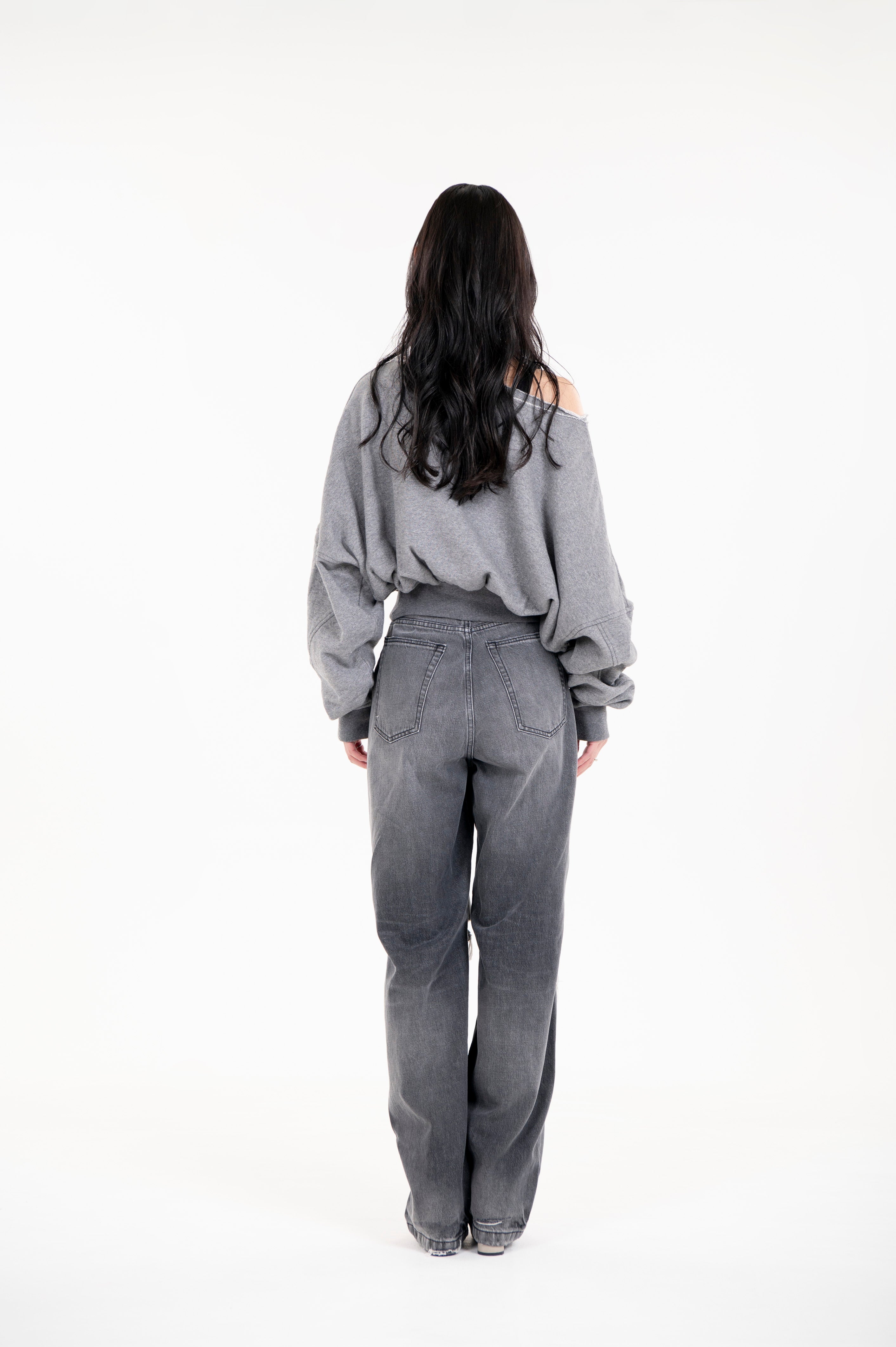 VINTAGE WIDE TAPERED GRAY CRUSH