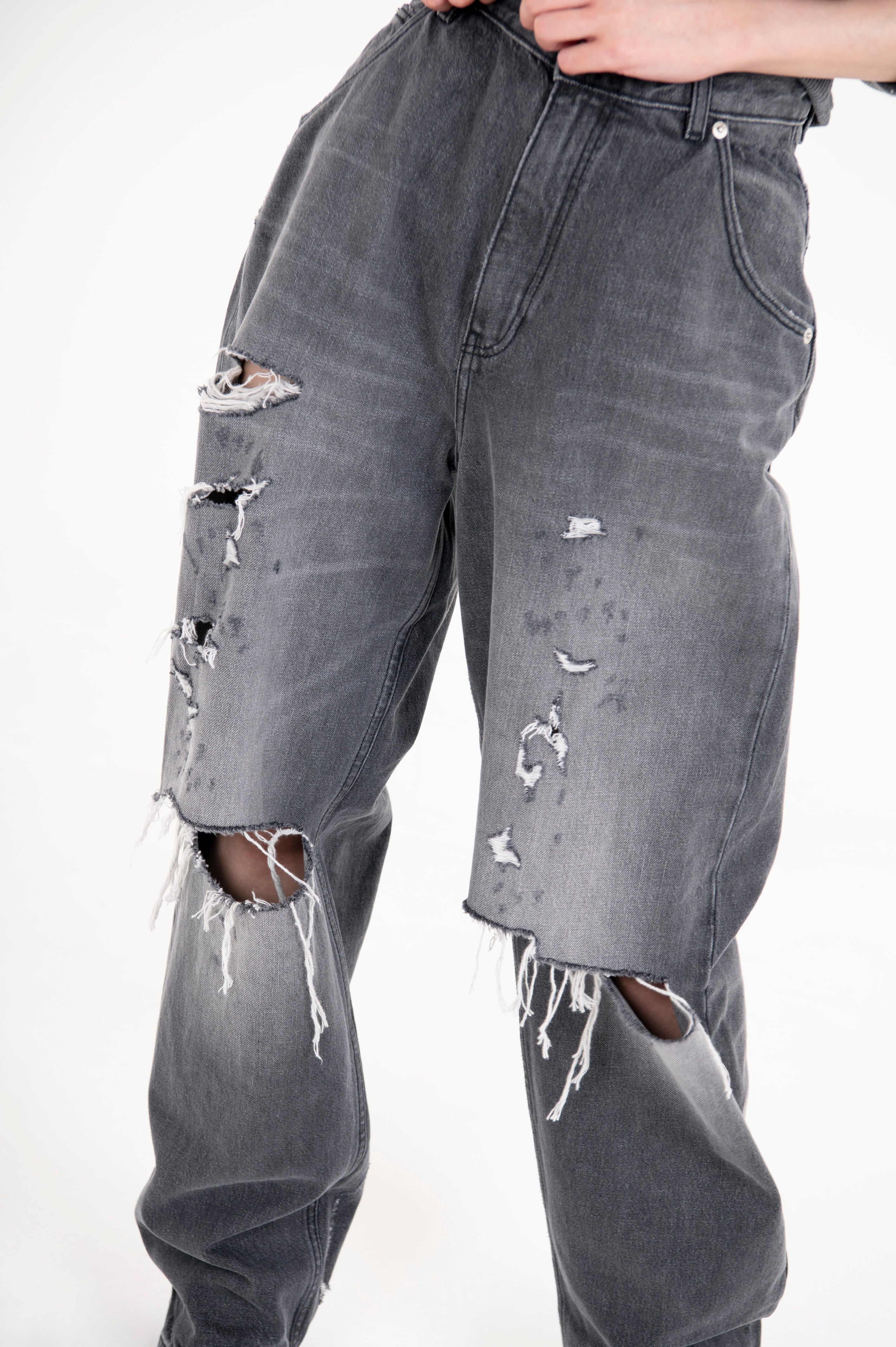 VINTAGE WIDE TAPERED GRAY CRUSH