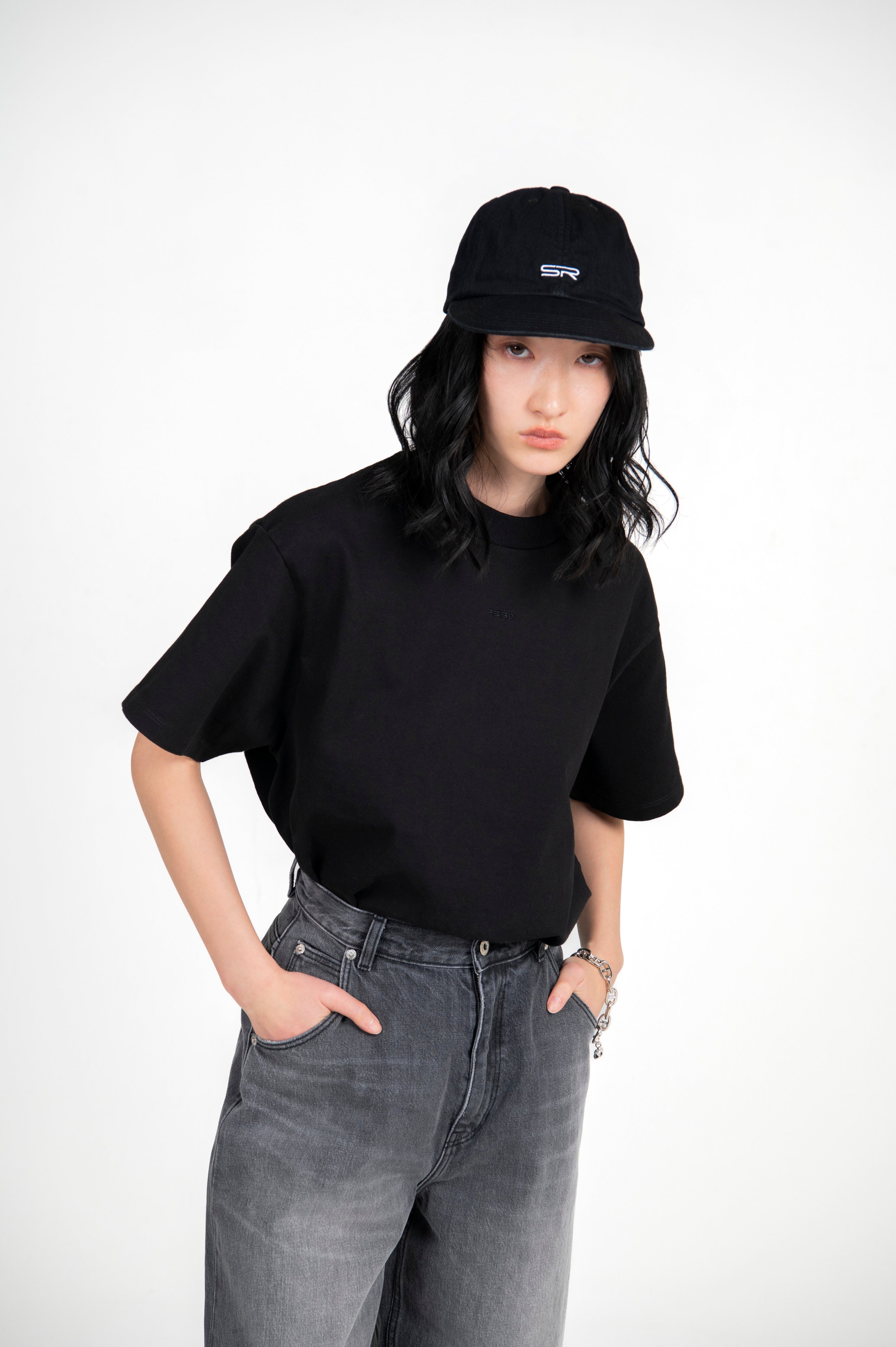 DENIM CAP BLACK