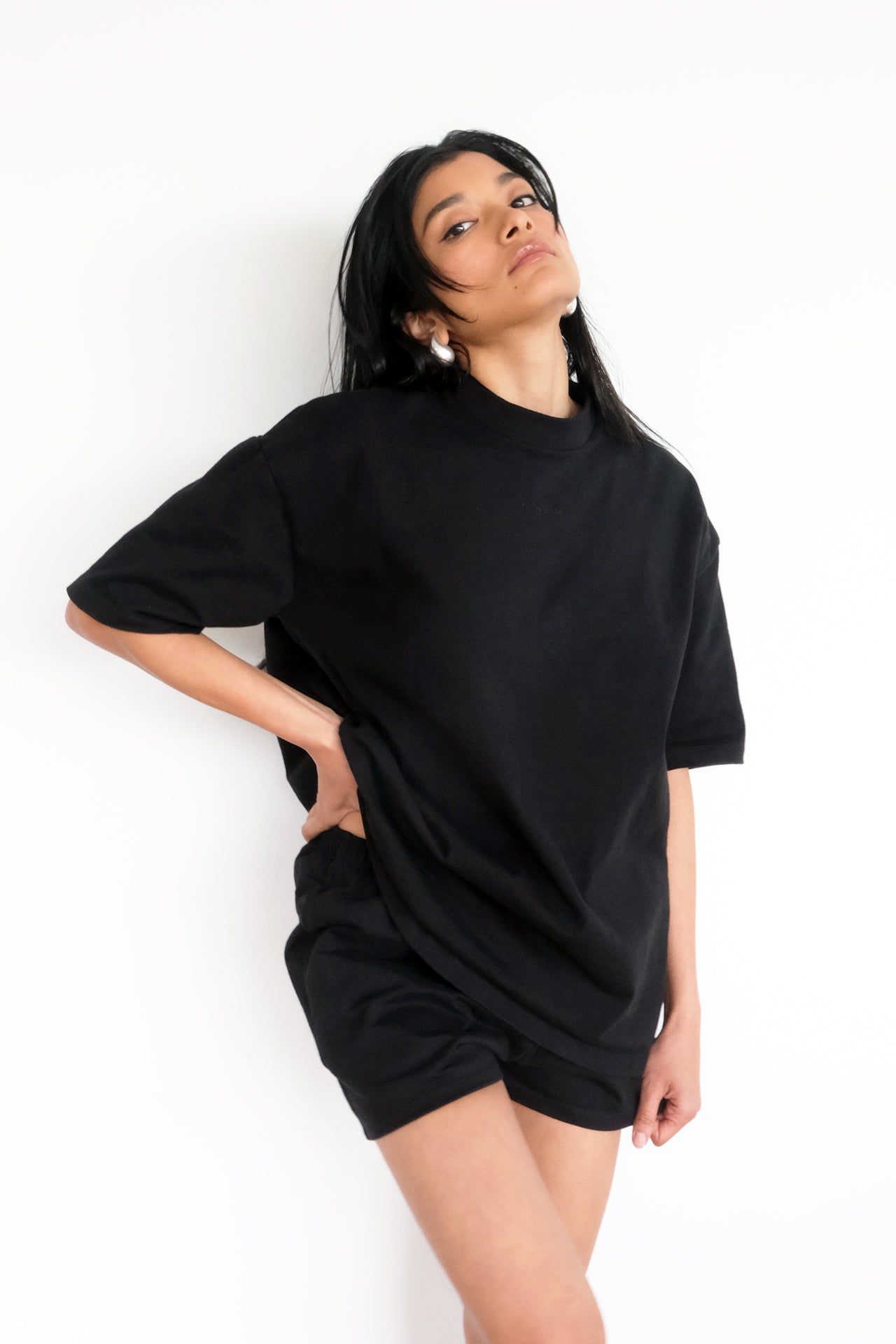 Women's Heavy weight Cotton Shorts Black