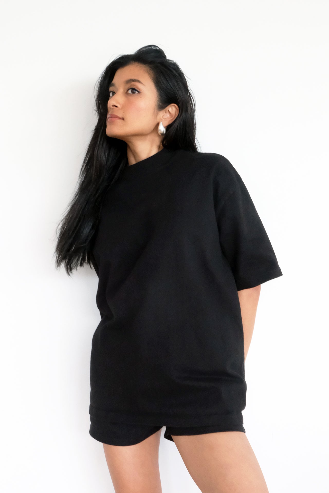 Women's Heavy weight Cotton Shorts Black