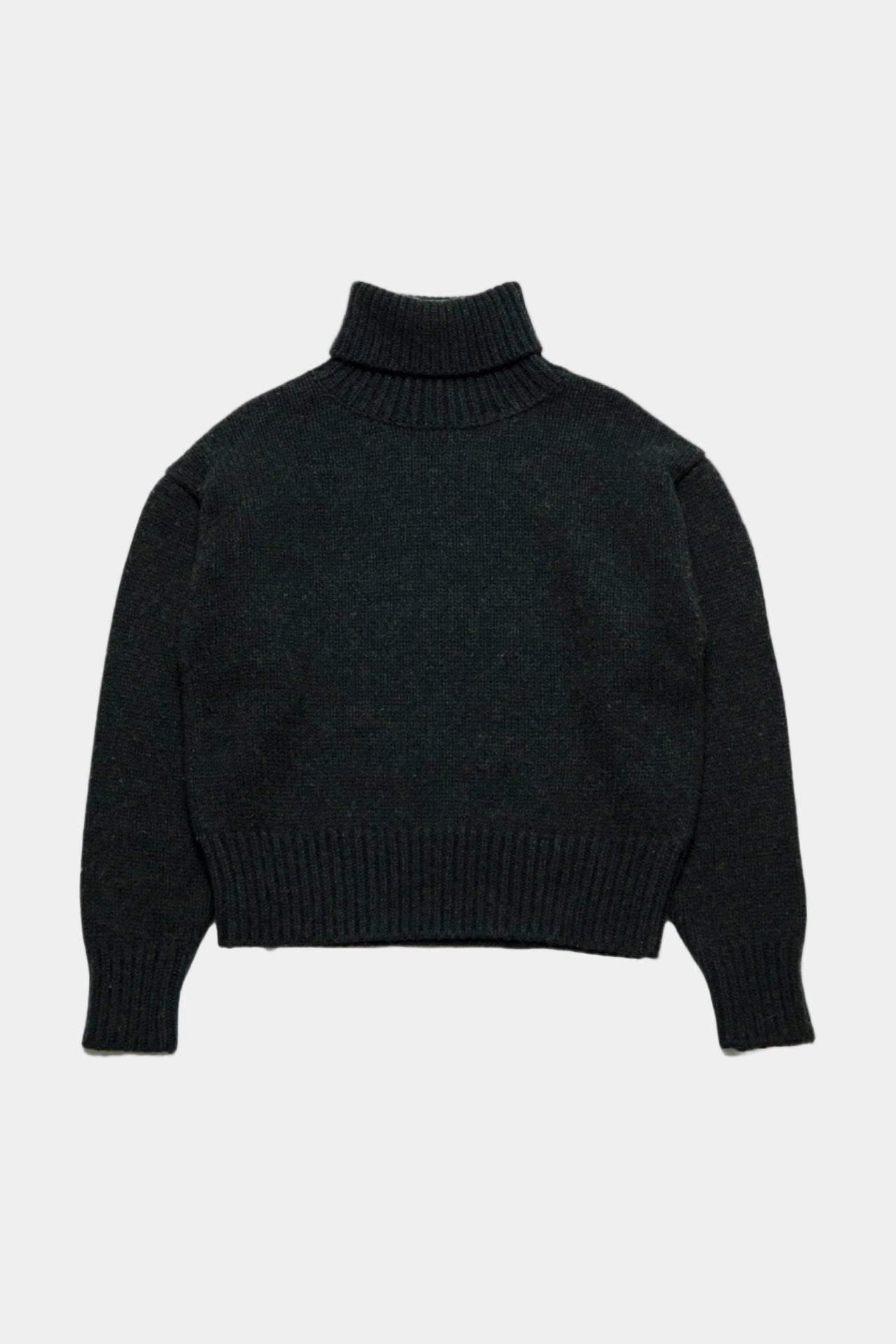 Turtle Neck Knit Sweater Black Pine