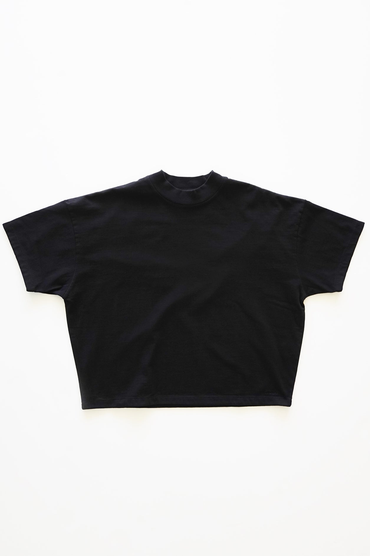 Women’s Mock Neck Boxed Tee Black
