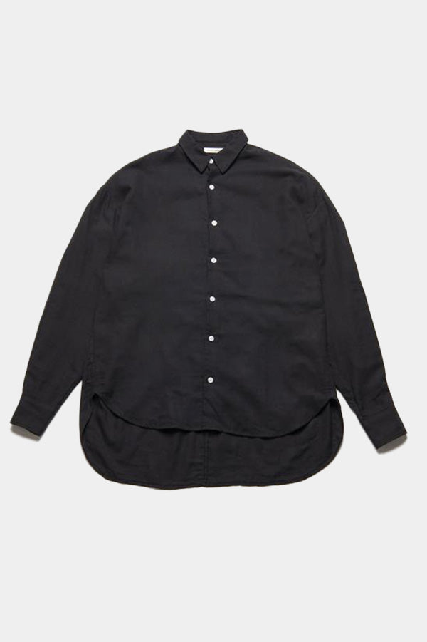 SHEER DOUBLE GAUZE SHIRT BLACK