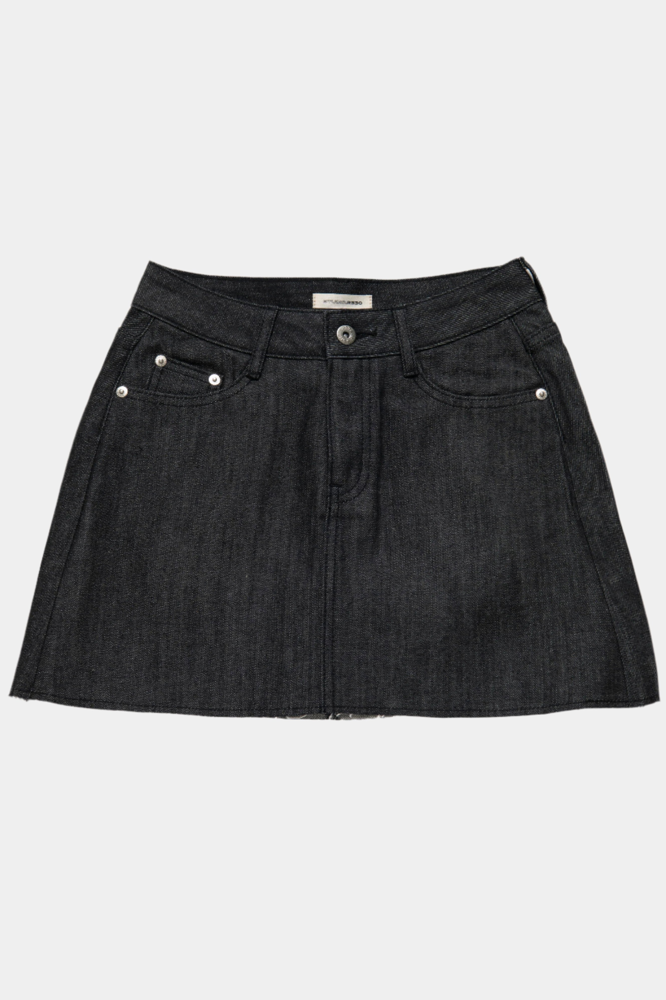 DENIM MINI SKIRT NON-WASH BLACK