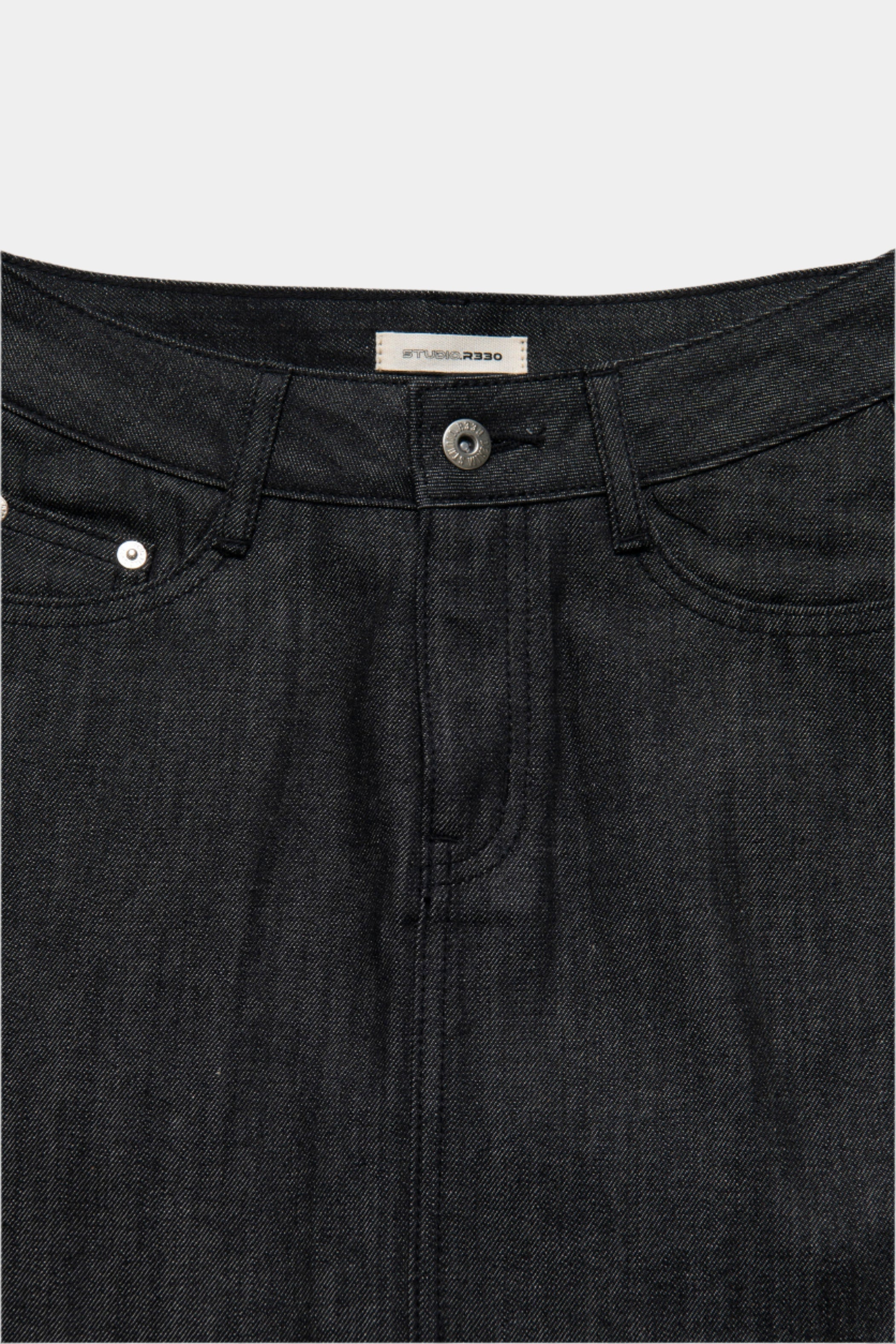 DENIM MINI SKIRT NON-WASH BLACK