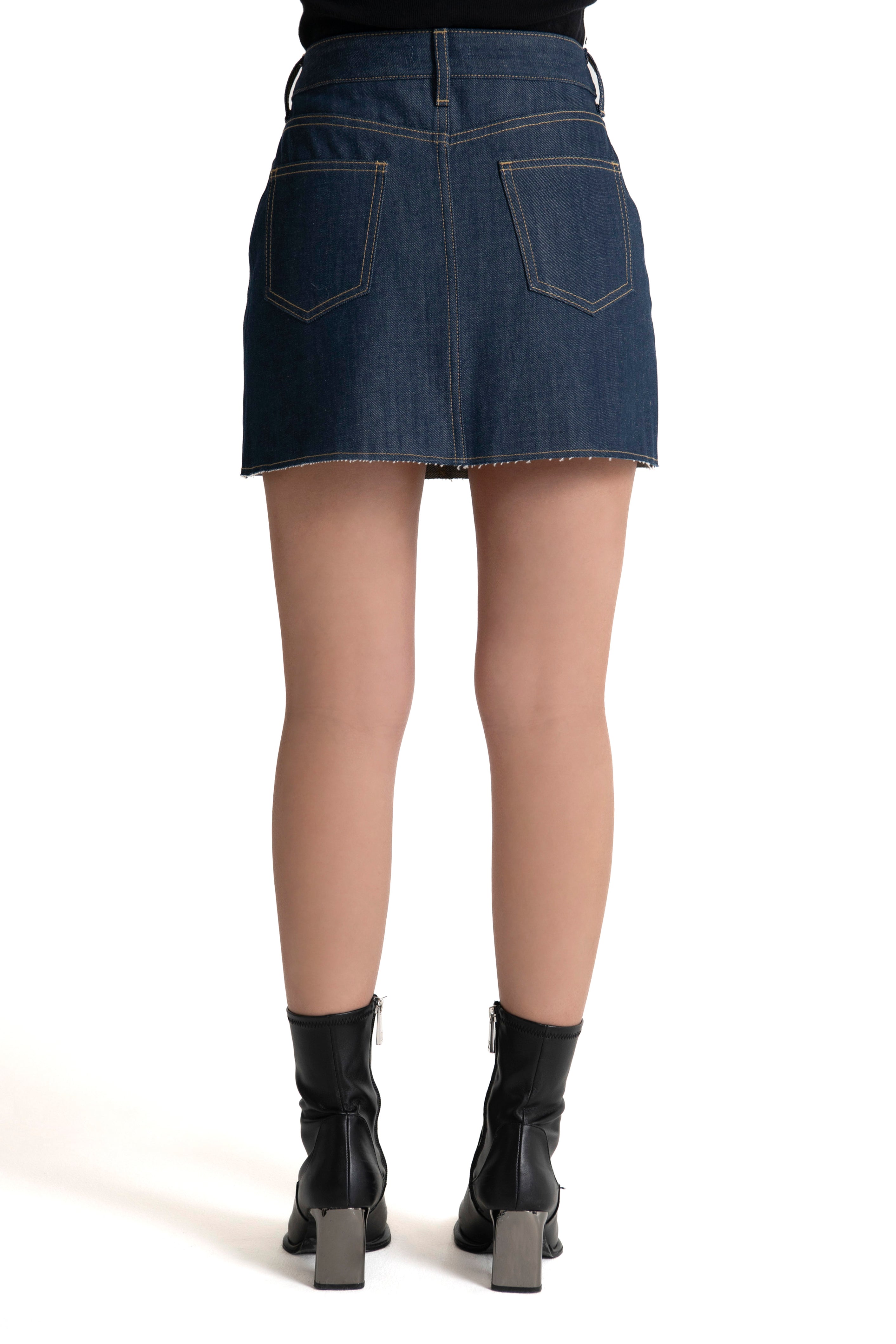 DENIM MINI SKIRT NON WASH INDIGO