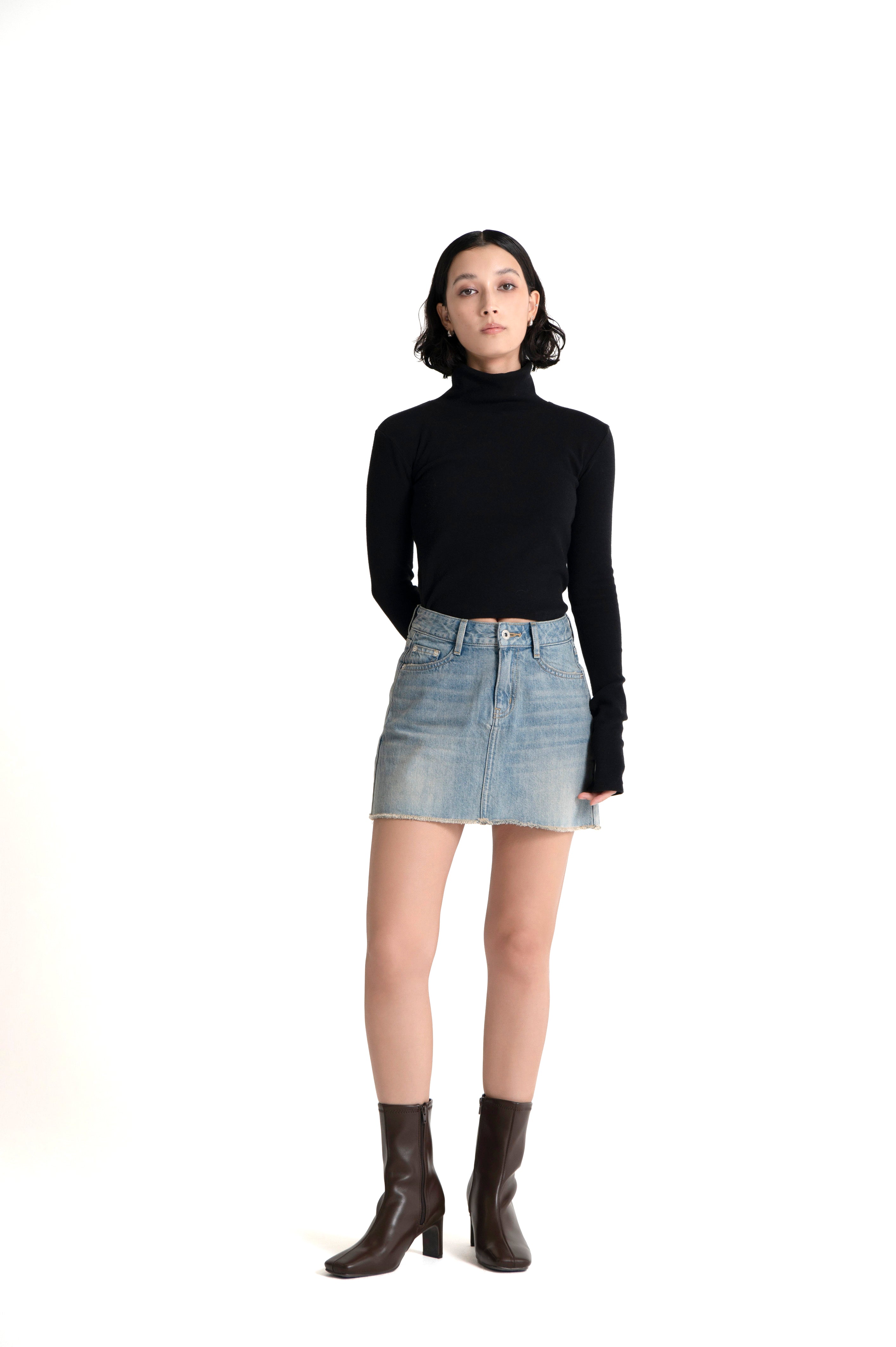 DENIM MINI SKIRT M.INDIGO