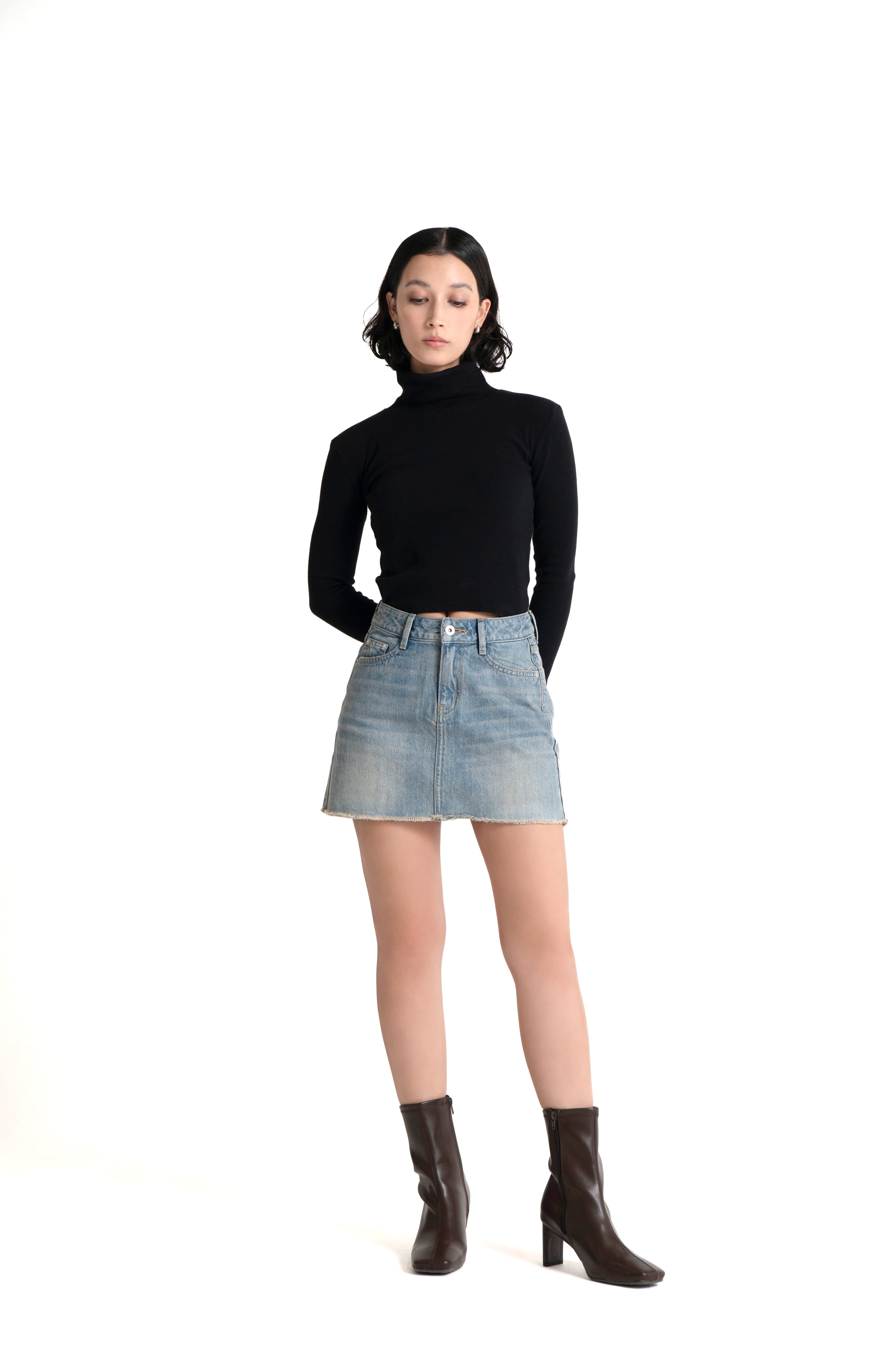 DENIM MINI SKIRT M.INDIGO
