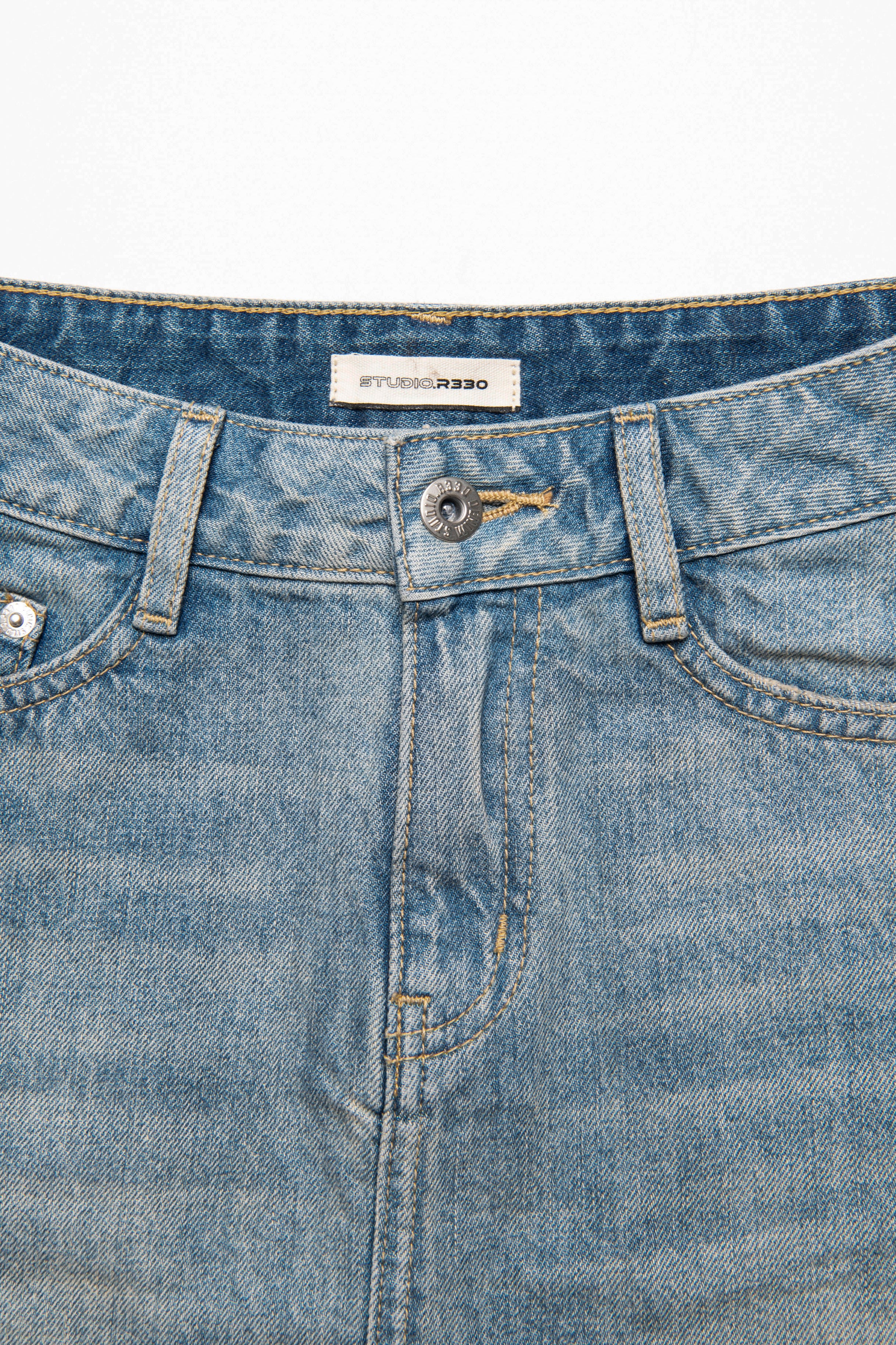 DENIM MINI SKIRT M.INDIGO