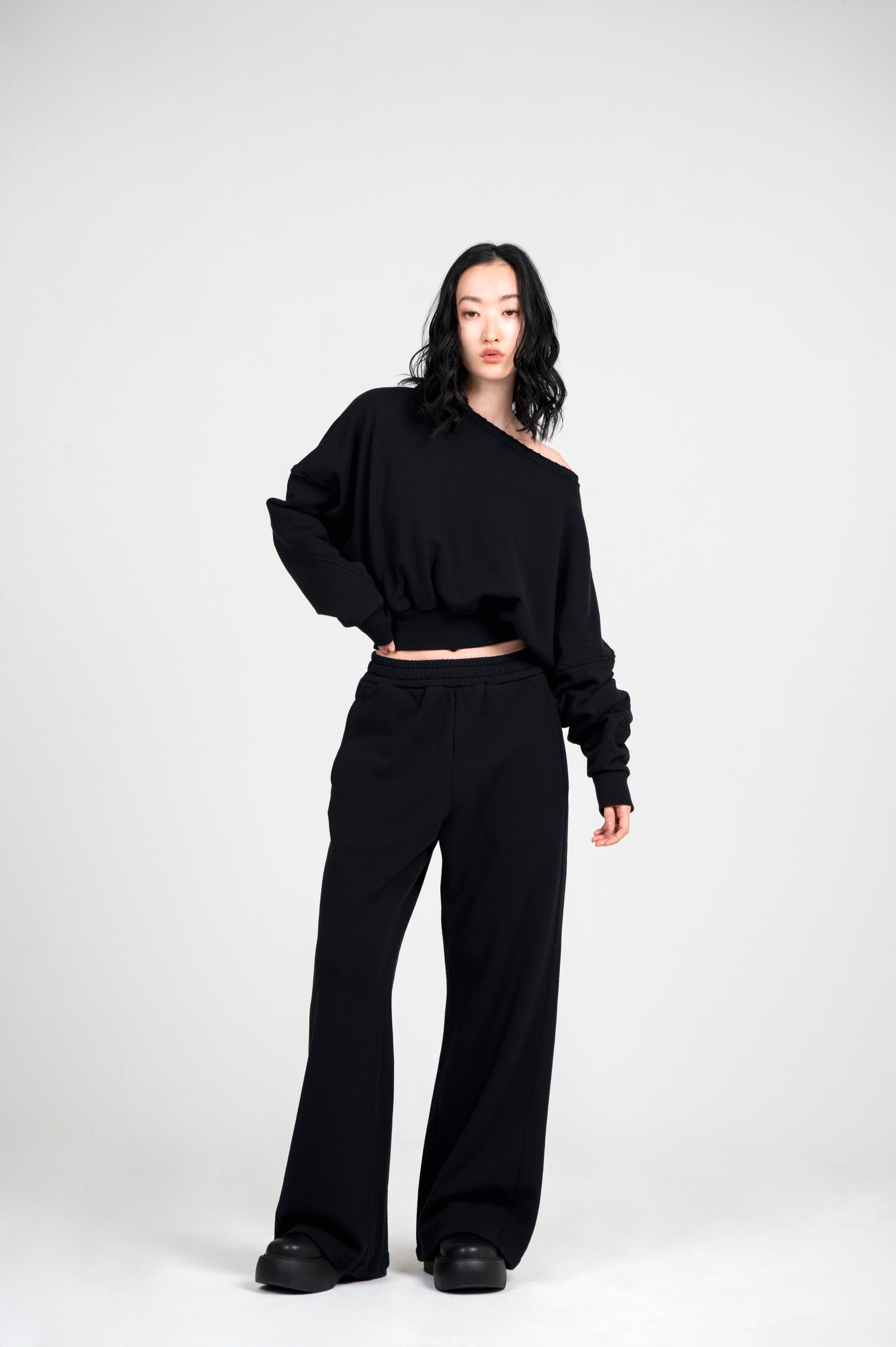 FRENCH TERRY TRAINER BLACK