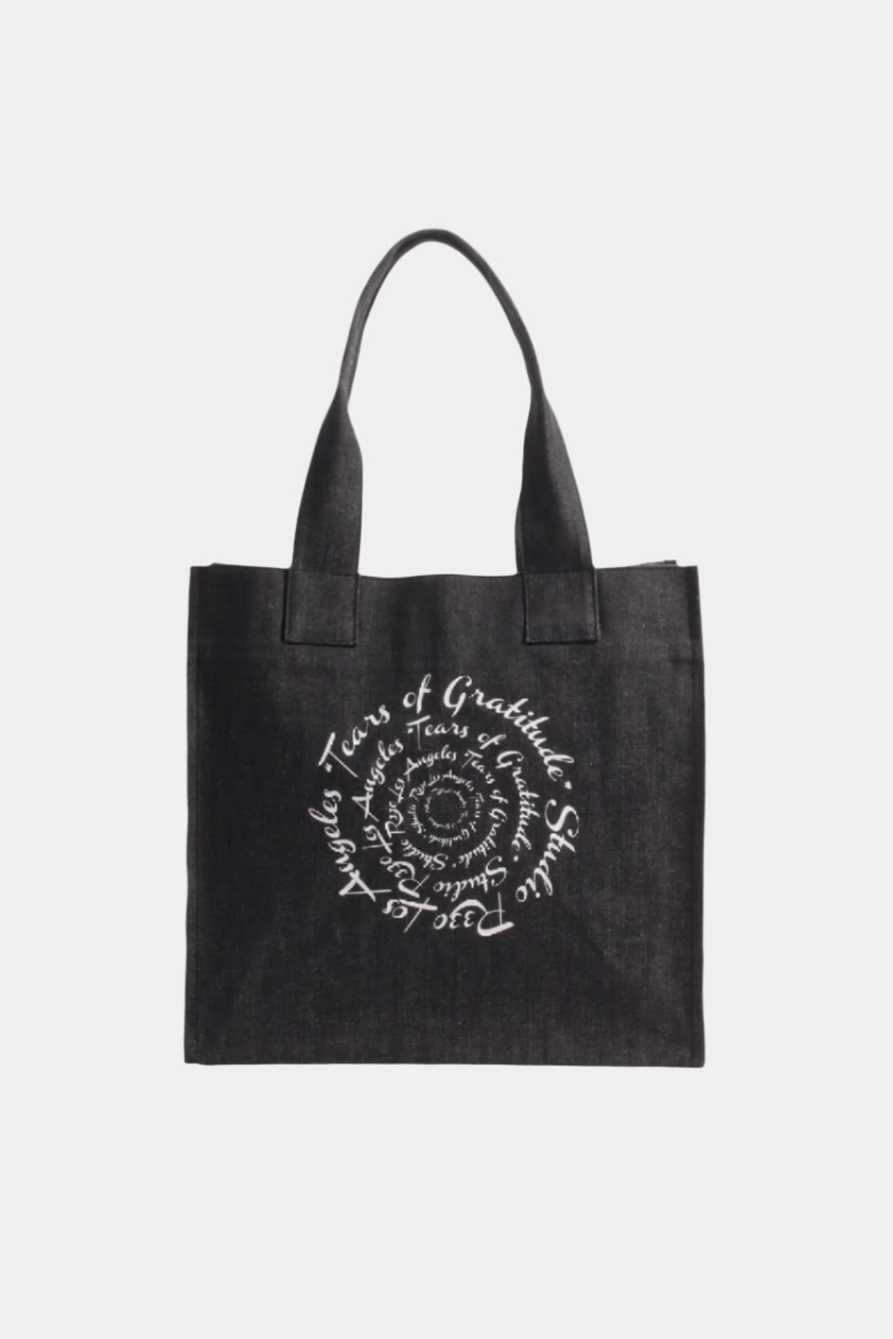 DENIM MARCHE BAG LARGE (Two-sided printing) BLACK