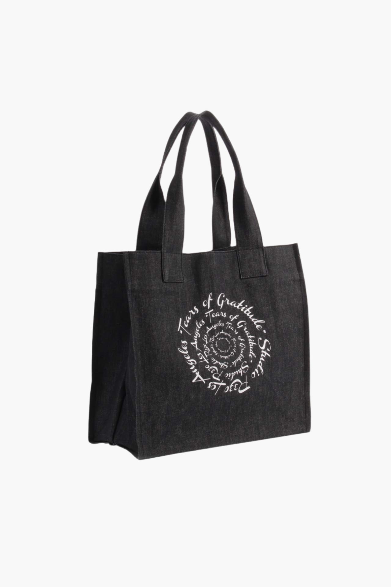 DENIM MARCHE BAG LARGE (Two-sided printing) BLACK