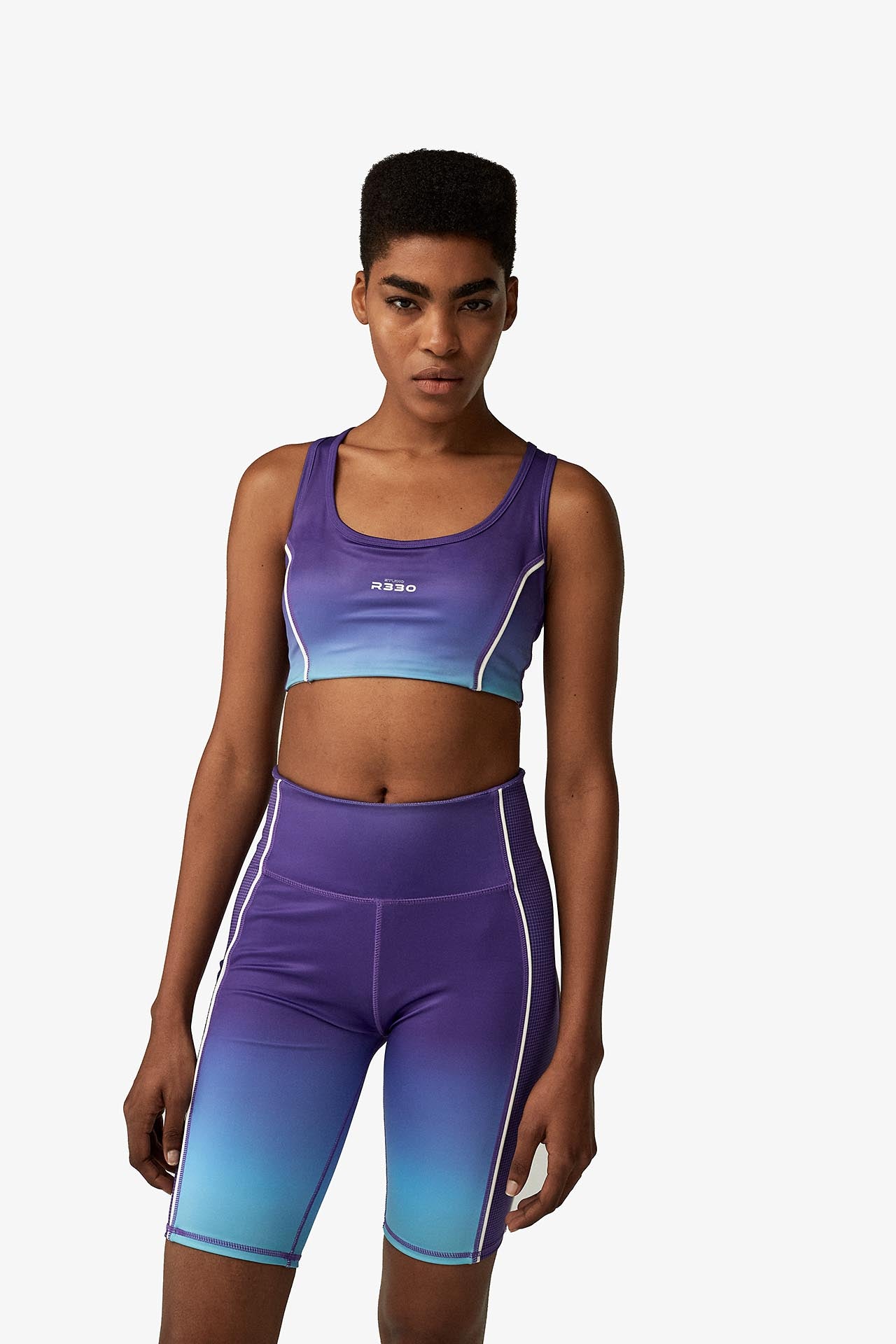 Gradient Bike Shorts - Model front