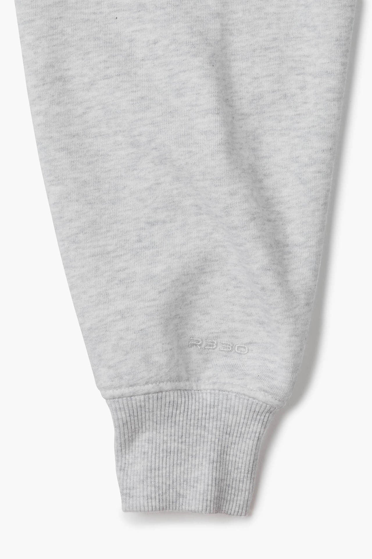 Cropped Mock Neck Crew Sweat Ash Grey