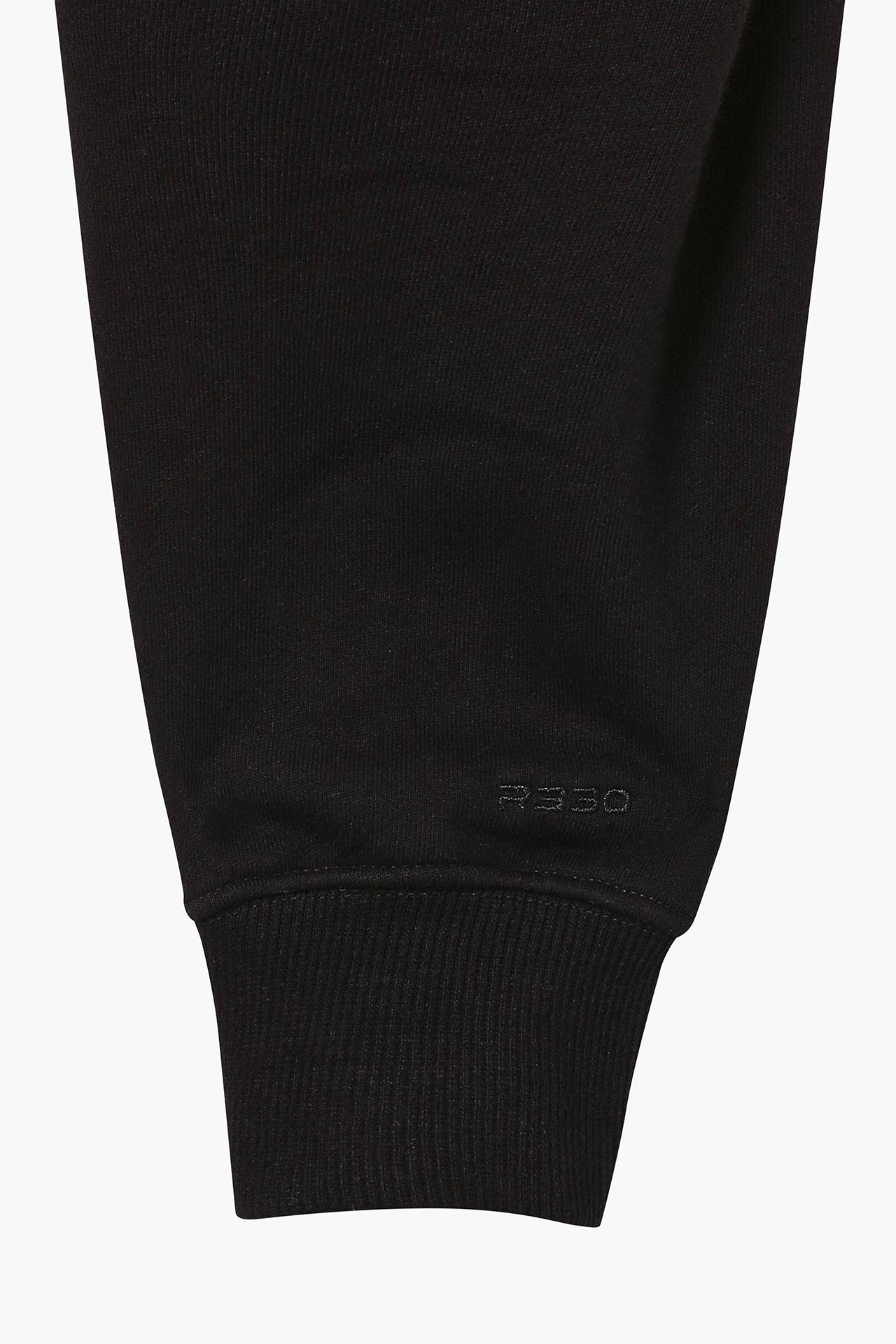 Cropped Mock Neck Crew Sweat Black