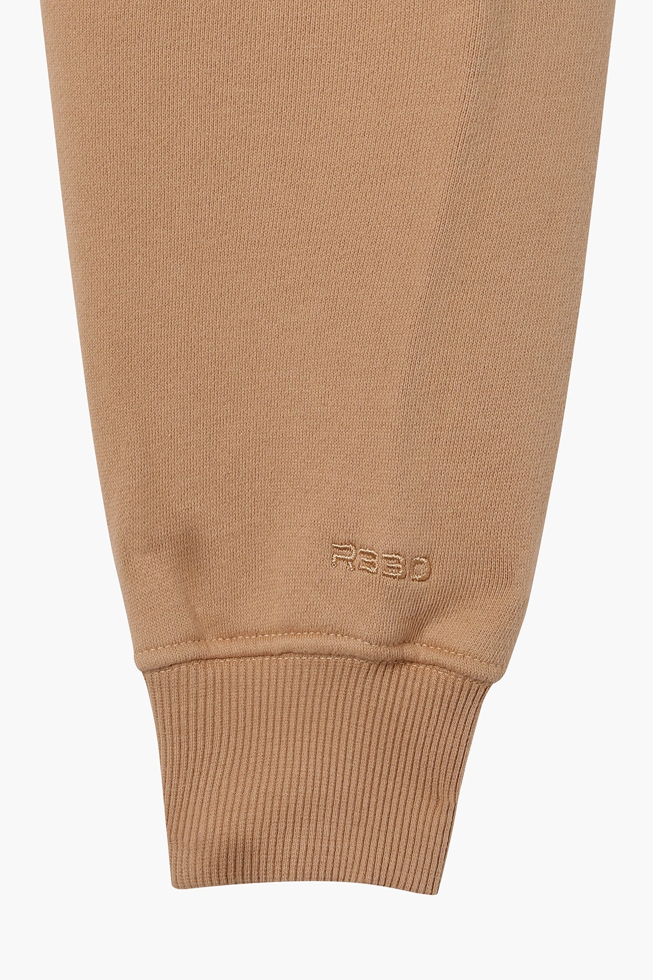 Cropped Mock Neck Crew Sweat Light Brown
