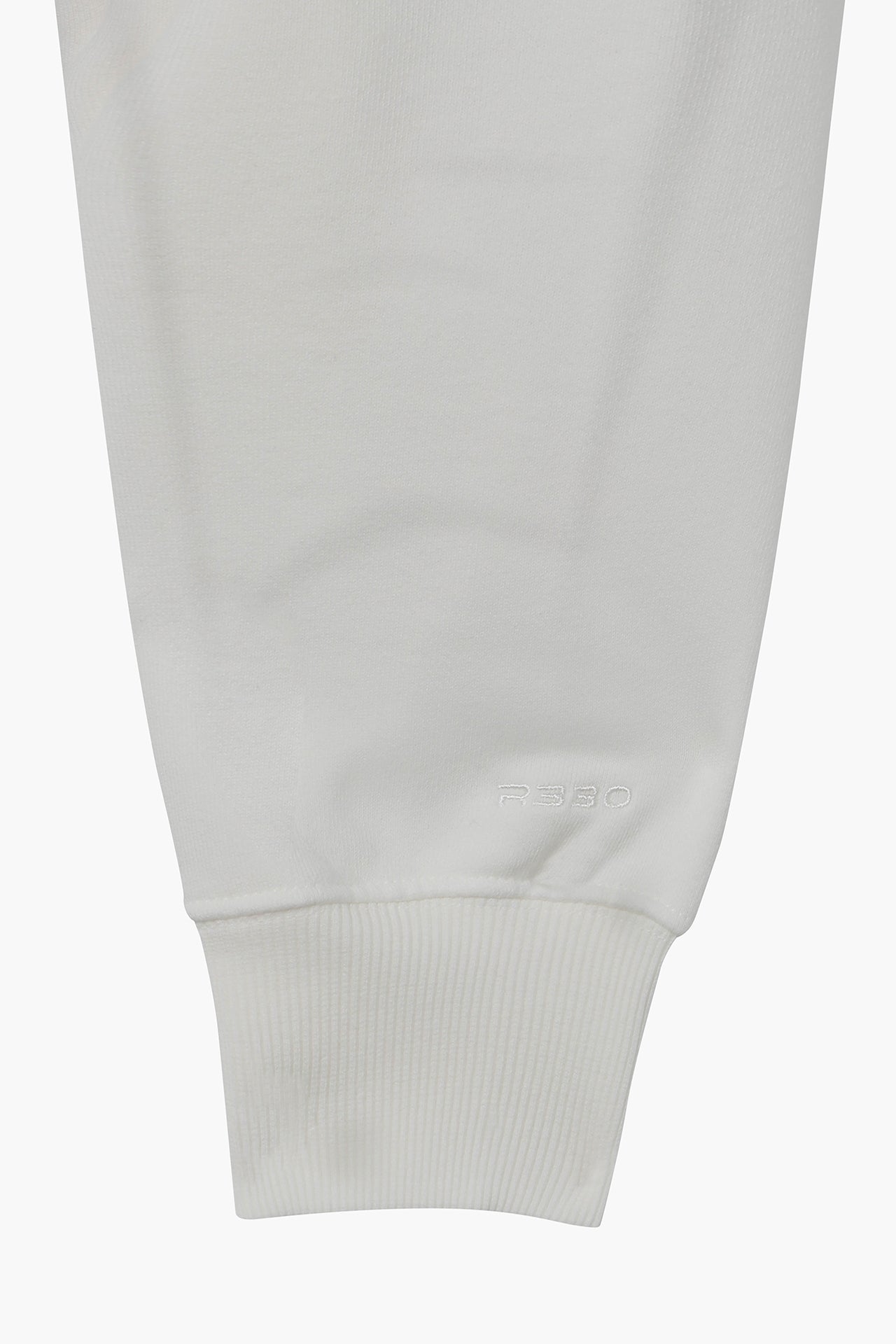 Cropped Mock Neck Crew Sweat White