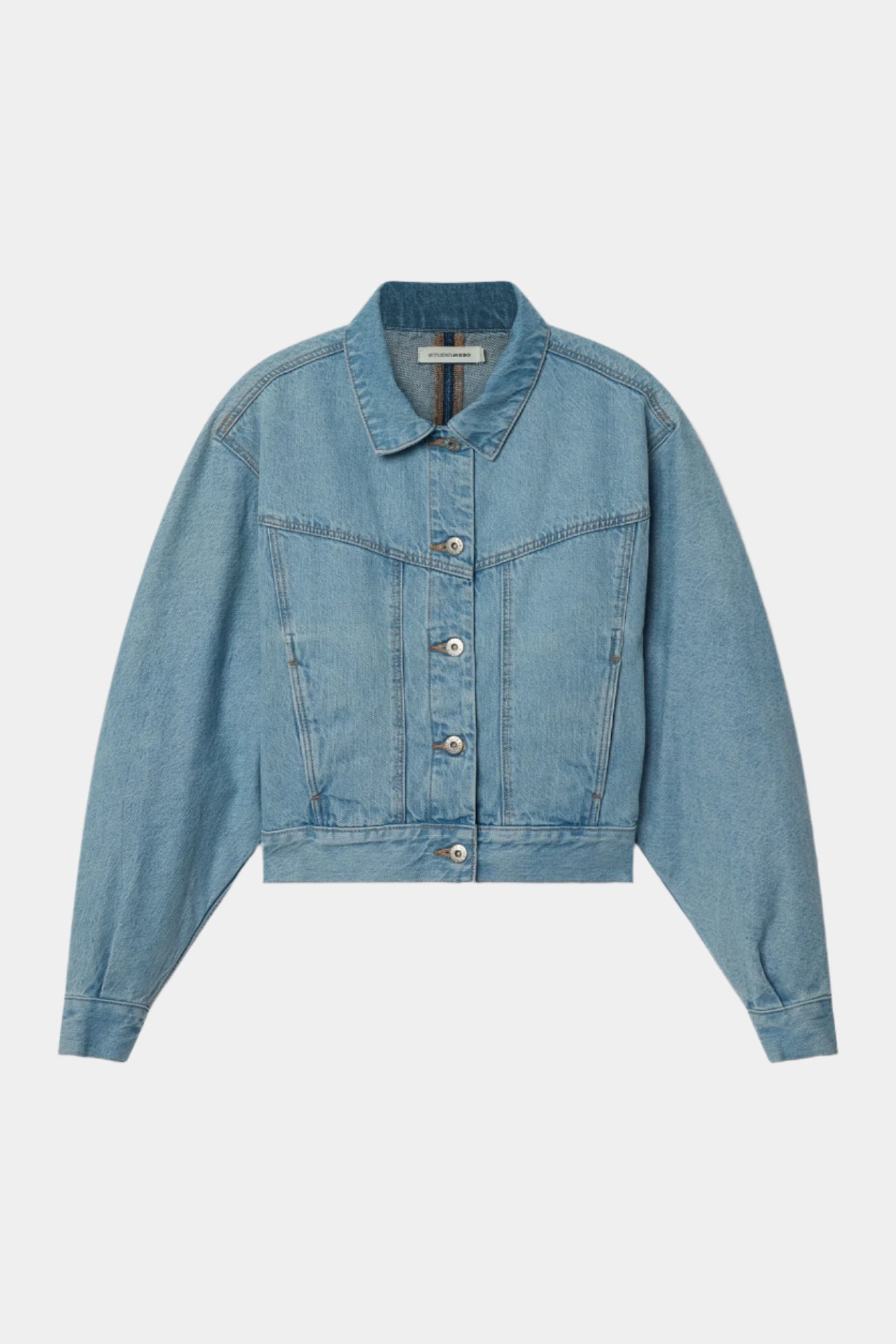 Dolman Sleeve Denim Jacket - Light Blue