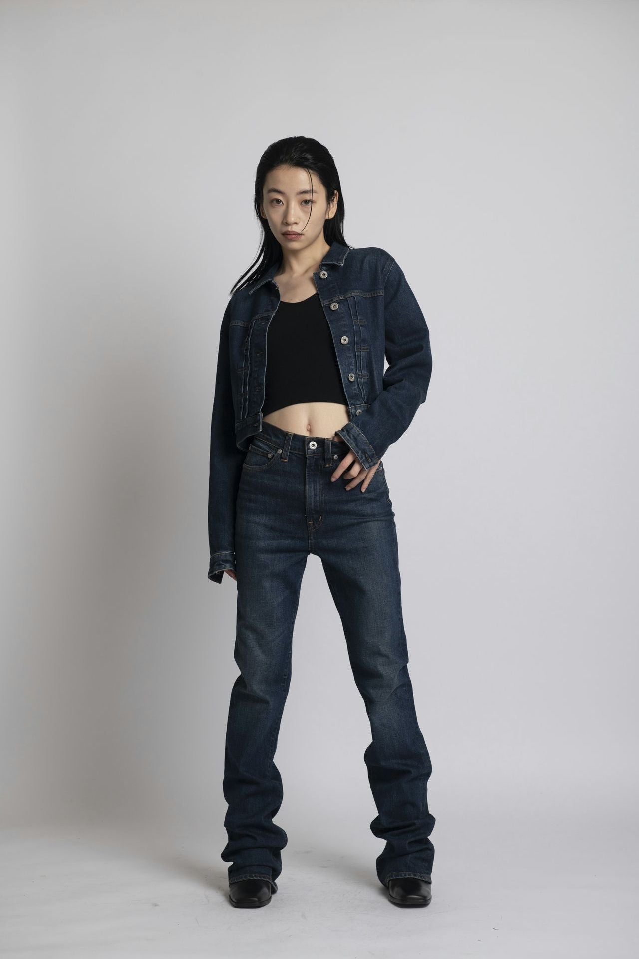 Fitted Denim Jacket - Made In USA Model D. Indigo front