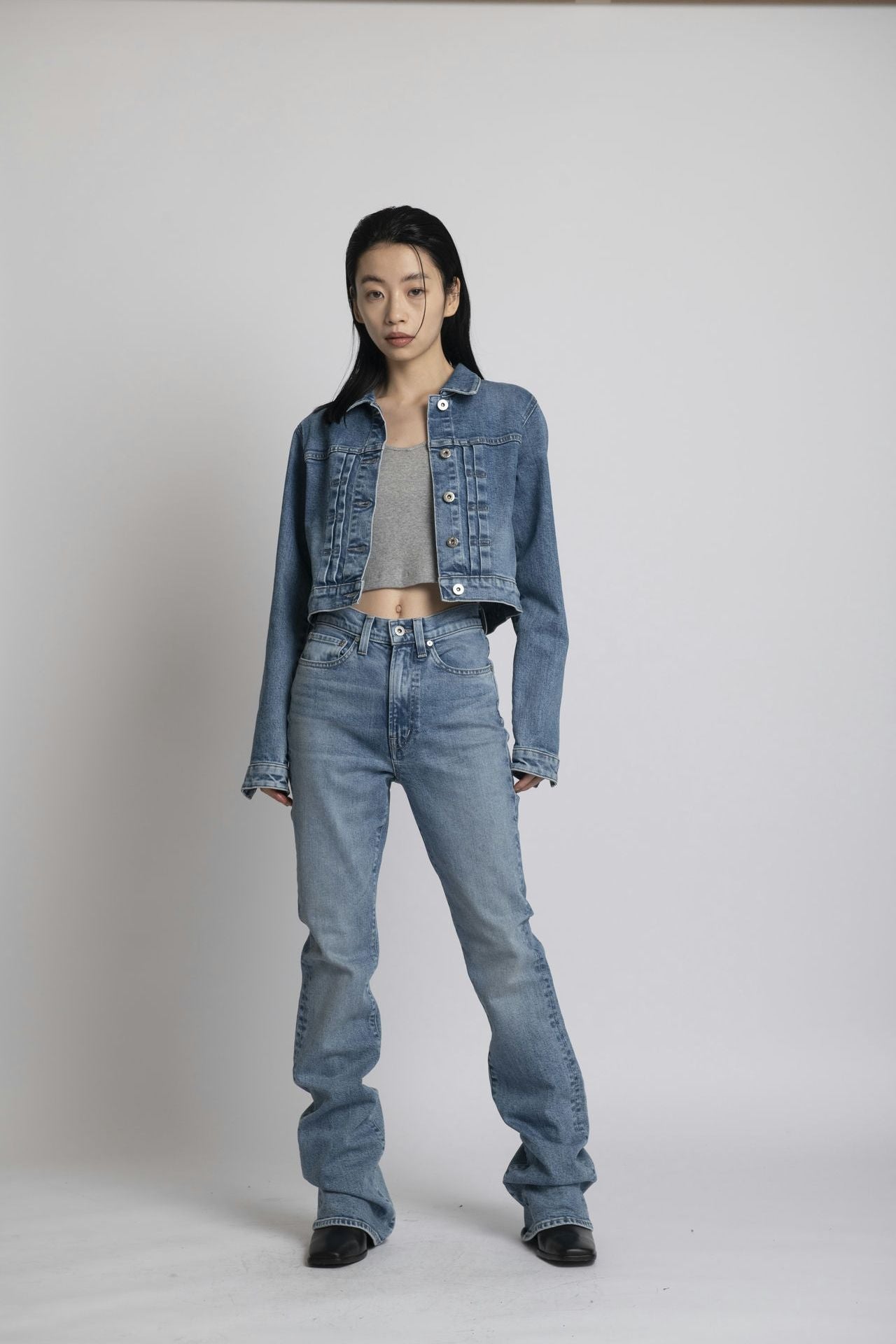 Fitted Denim Jacket - Made In USA Model L. Indigo full
