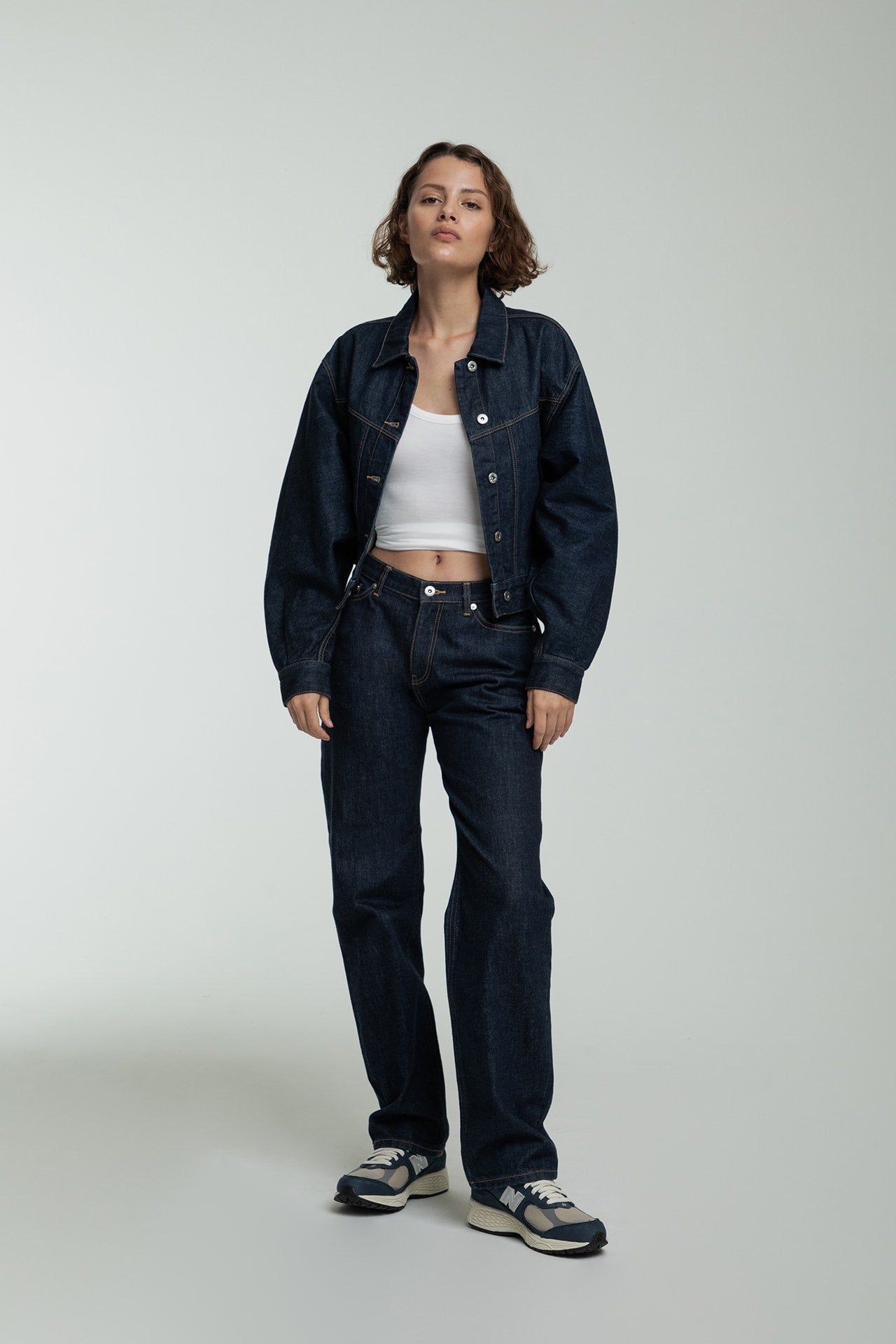 Unisex Low Rise Straight Fit Dark Navy