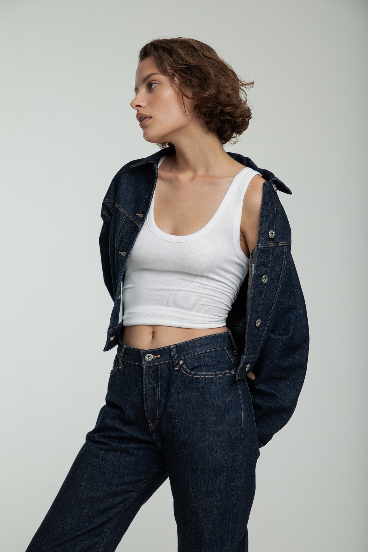 Unisex Low Rise Straight Fit Dark Navy