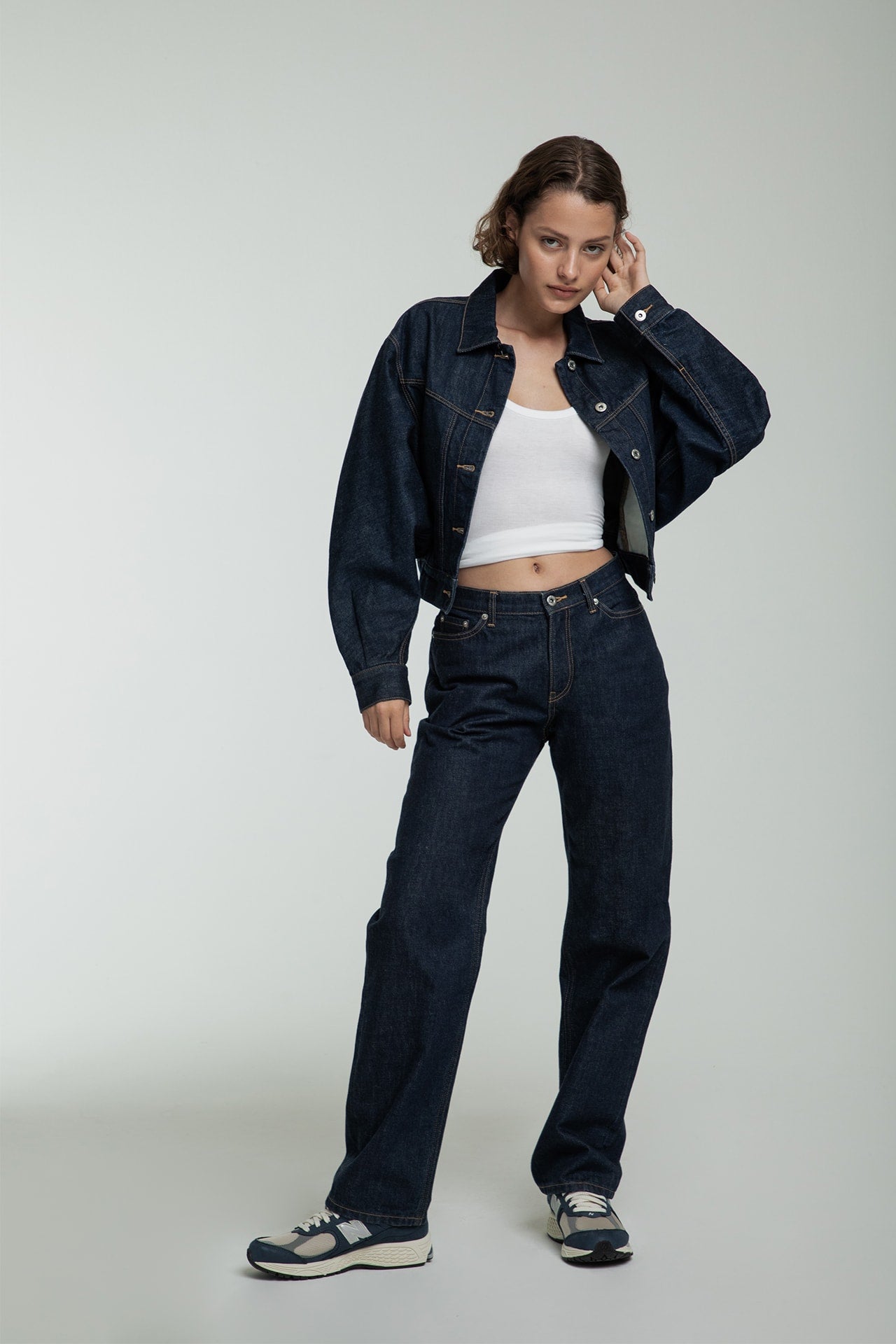 Unisex Low Rise Straight Fit Dark Navy