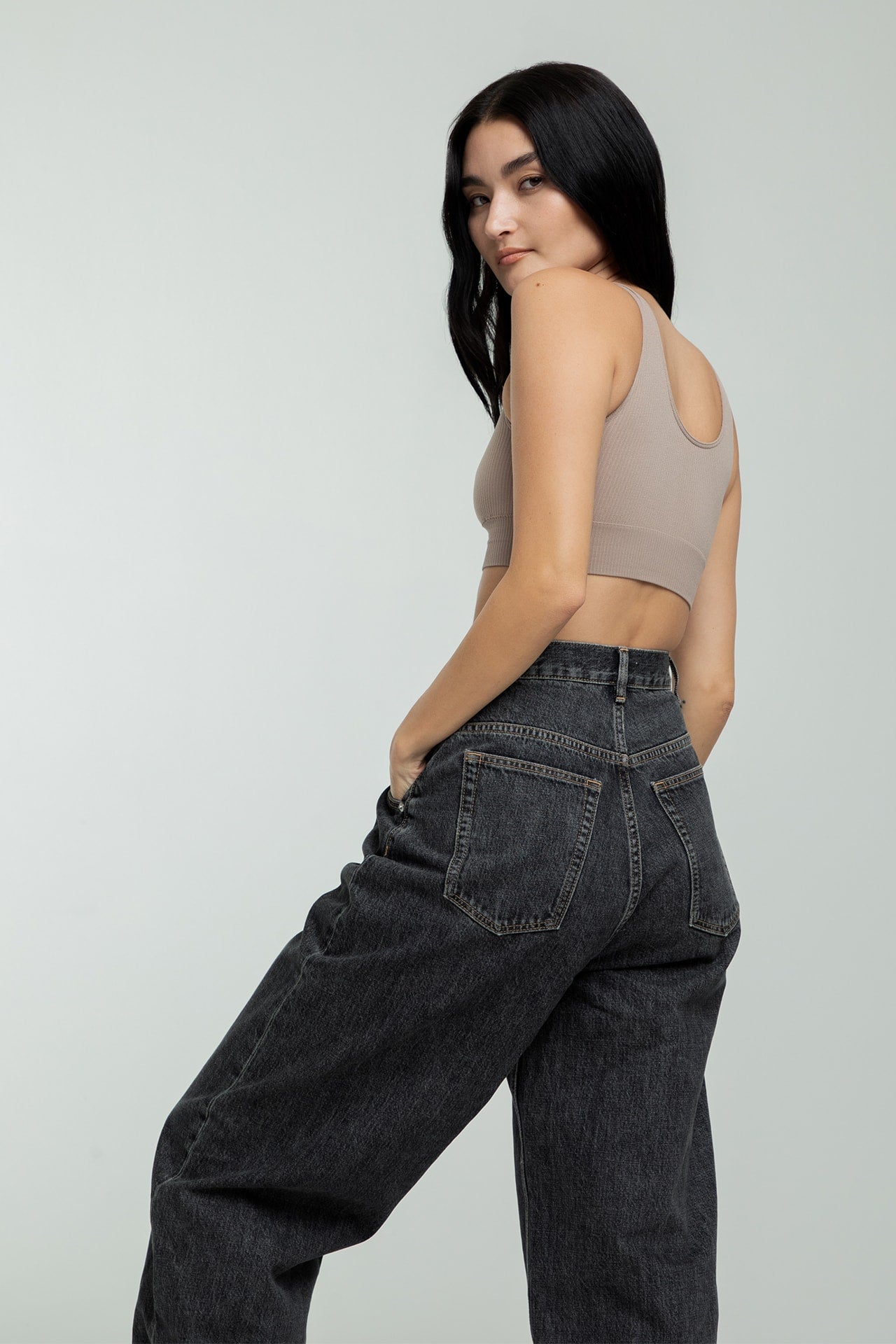 Wide Tapered Charcoal