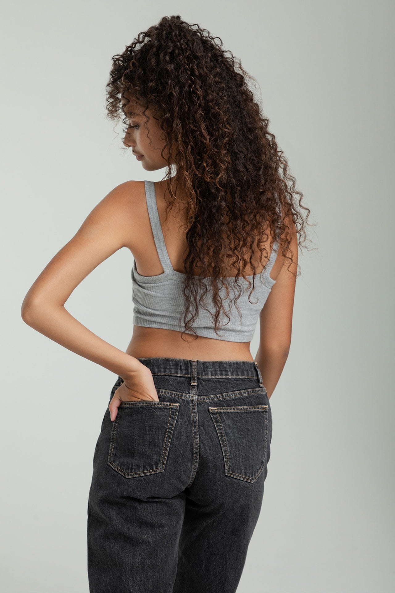 Low Rise Straight Fit Black