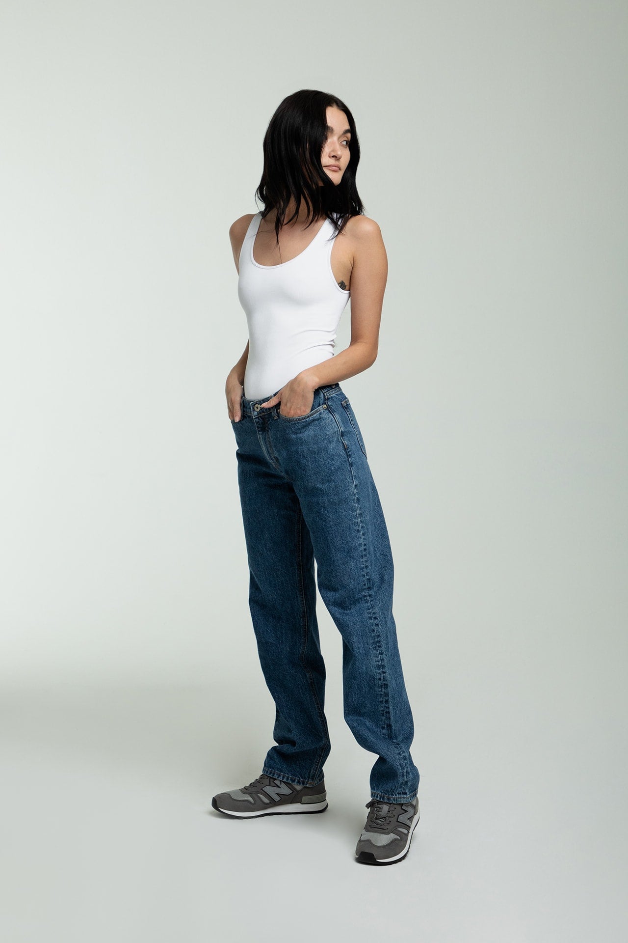 Low Rise Straight Fit Blue