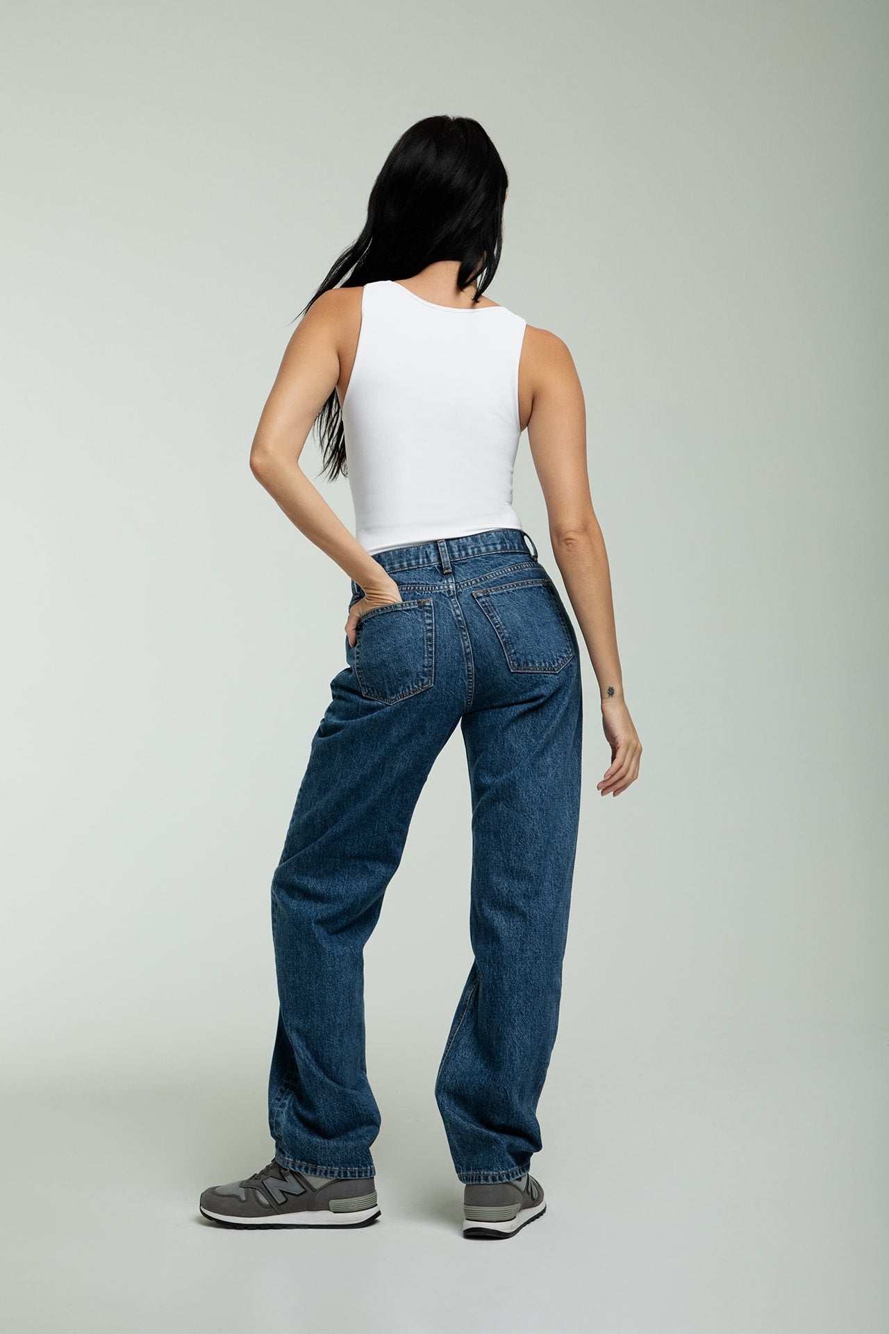 Low Rise Straight Fit Blue